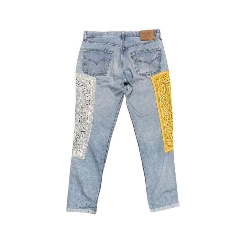 Levi's Vintage Levis 501 Straight Patchwork Jeans Size US 34 / EU 50 - 1 Thumbnail