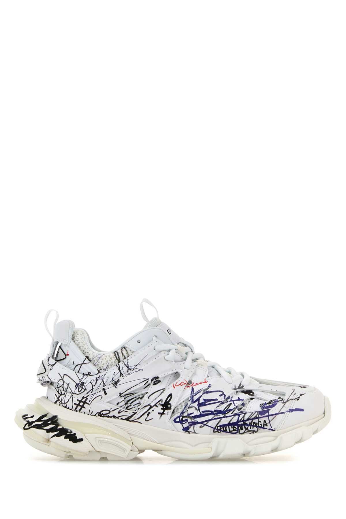 Balenciaga White Mesh And Rubber Track Sneakers Size US 5 / IT 35 - 1 Thumbnail