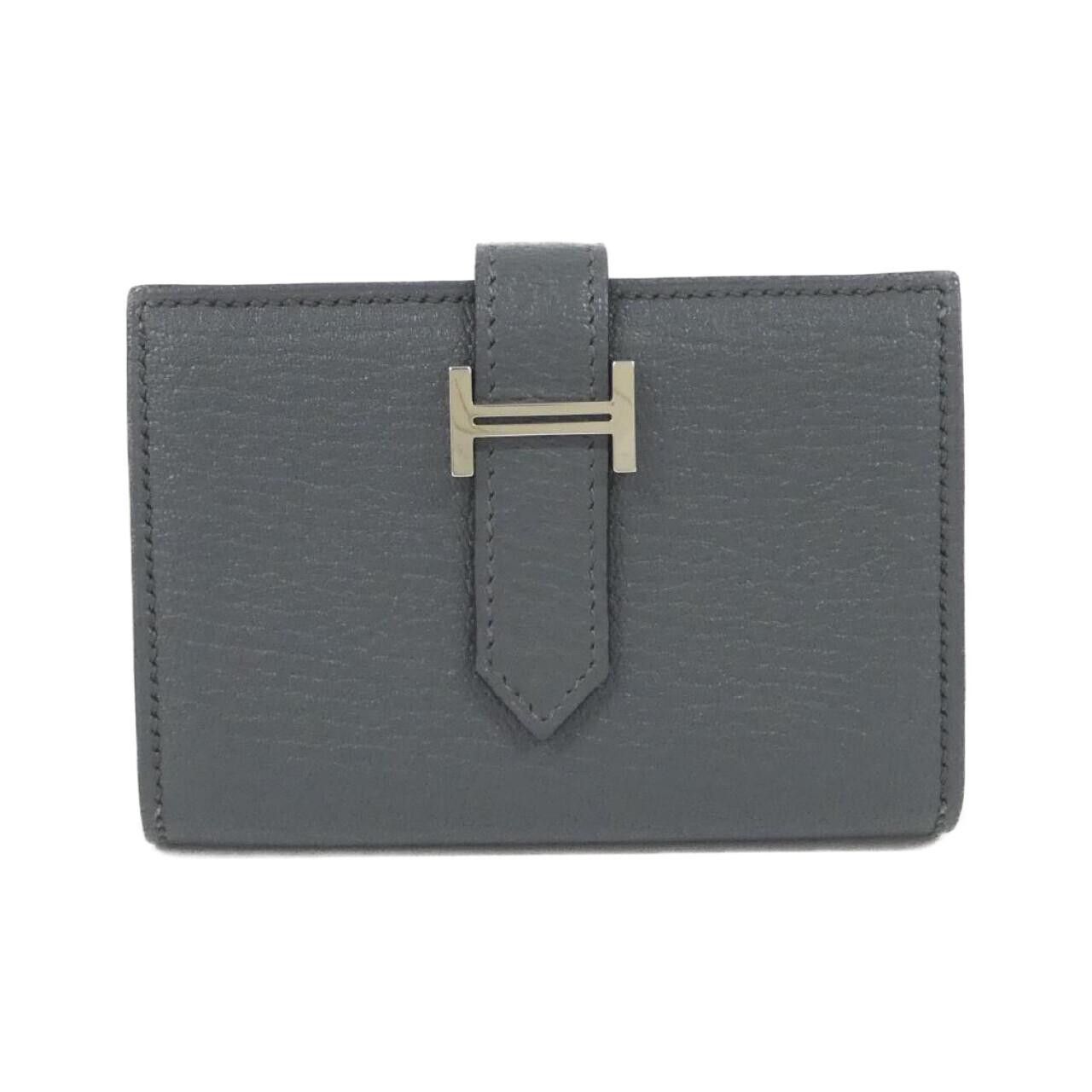 Hermes Hermes Hermes Bearn Mini Chevre Wallet Leather Short Wallet K DUTY FREE for USA Size ONE SIZE - 1 Thumbnail