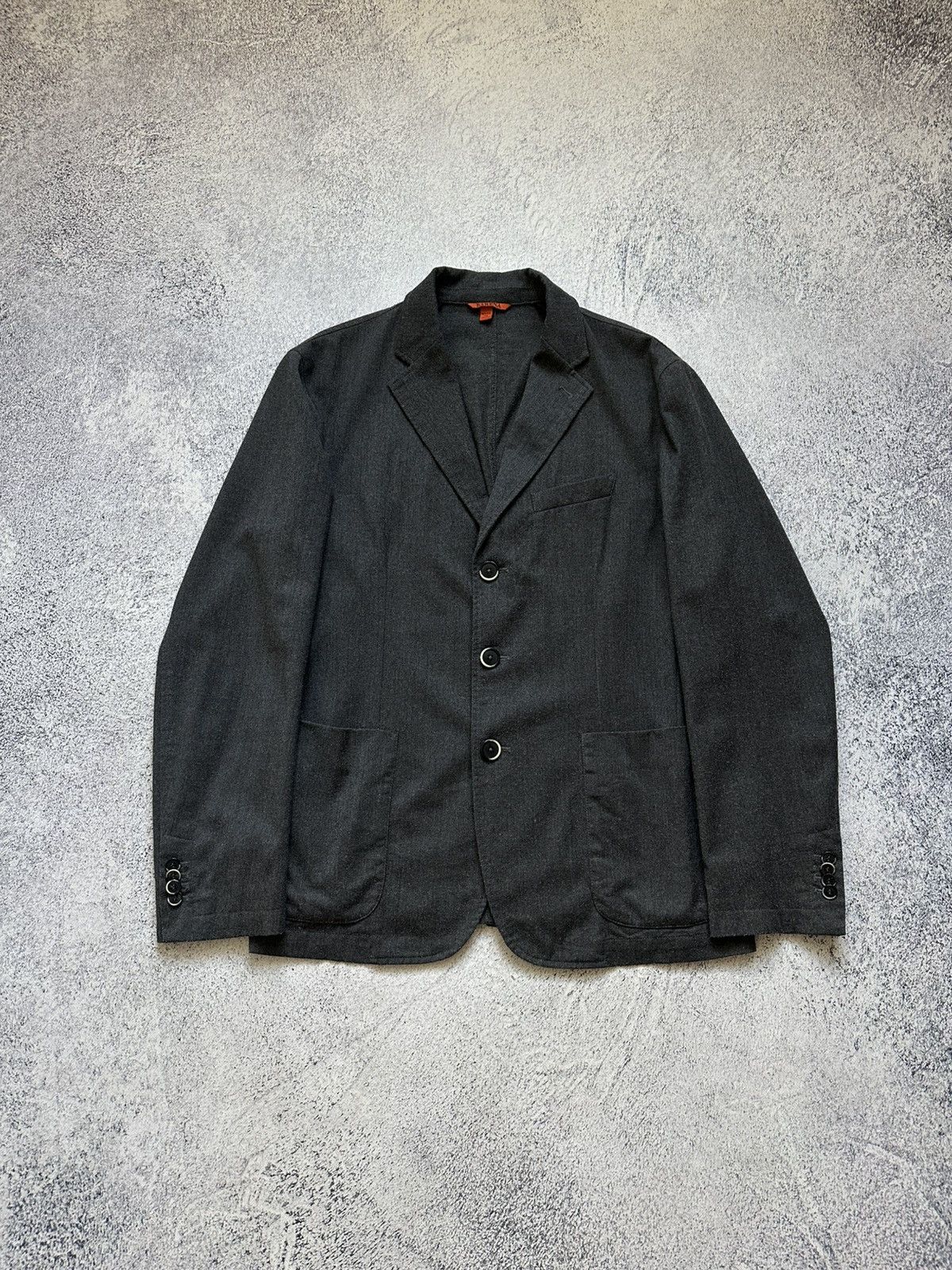 Barena Venezia 3 Button Gray Wool Blazer Size IT 54 US 44