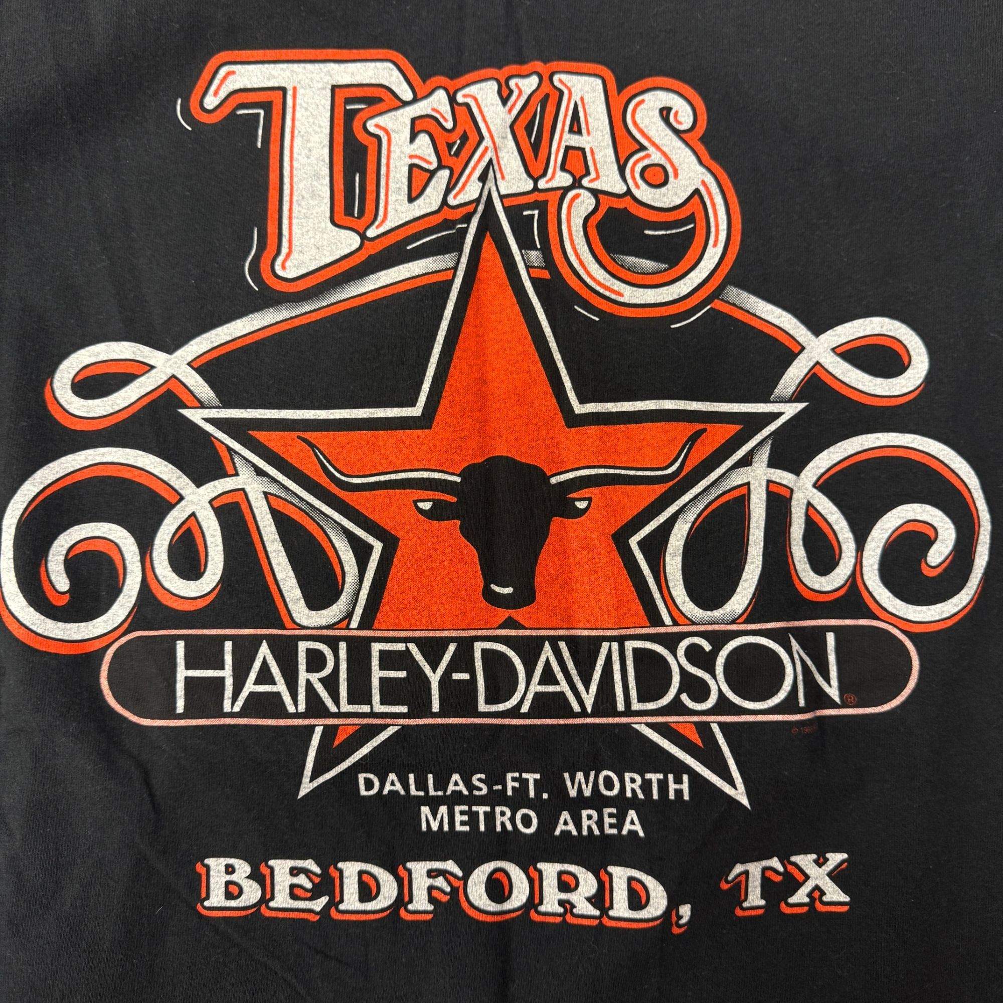 Harley Davidson HD EAGLE FLAMES Lone Star State TEXAS Longhorn Motorcycle T Size US XL / EU 56 / 4 - 5 Thumbnail