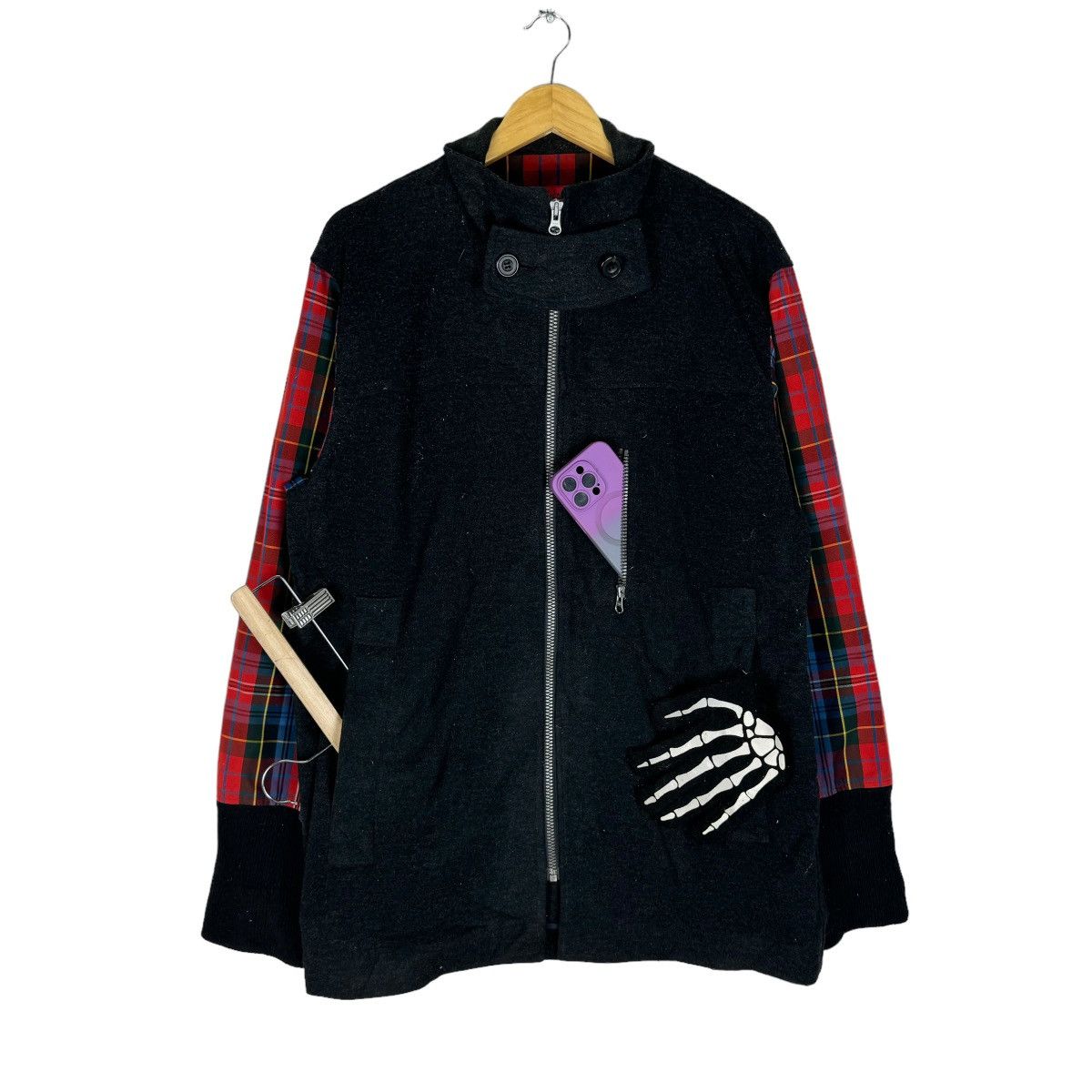 Japanese Brand ❄️INTERLINEAIRE HOMME MASATSUGU MIYAMOTO TARTAN ZIP JACKET Size US L / EU 52-54 / 3 - 1 Thumbnail