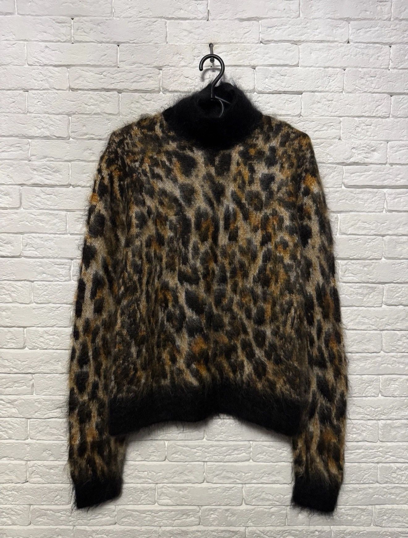 H&M Rare Rabanne H&M Mohair Blend Men`s Sweater Leopard Patern Size US L / EU 52-54 / 3 - 1 Thumbnail