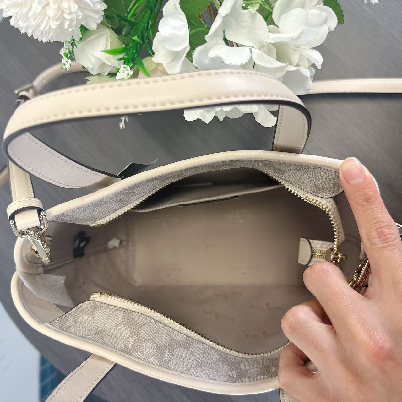 Kate Spade Kate Spade KH425 Spade Flower Mini Tote IN Dark Beige Multi Size ONE SIZE - 7 Thumbnail