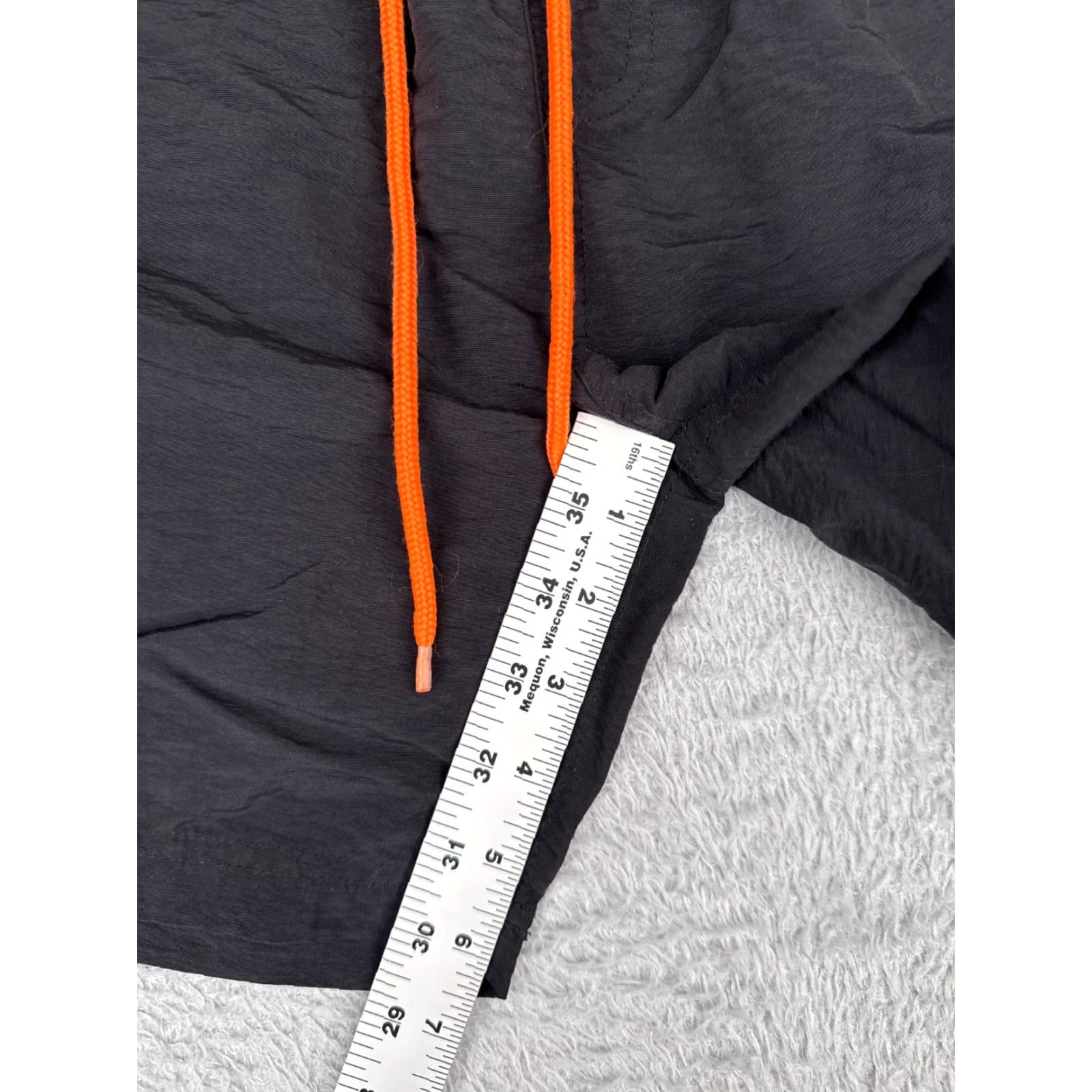 Vintage LIRX Swim Trunks Mens Small Black Elastic Waist Drawsring 100% Nylon Beach Surf Size ONE SIZE - 6 Thumbnail