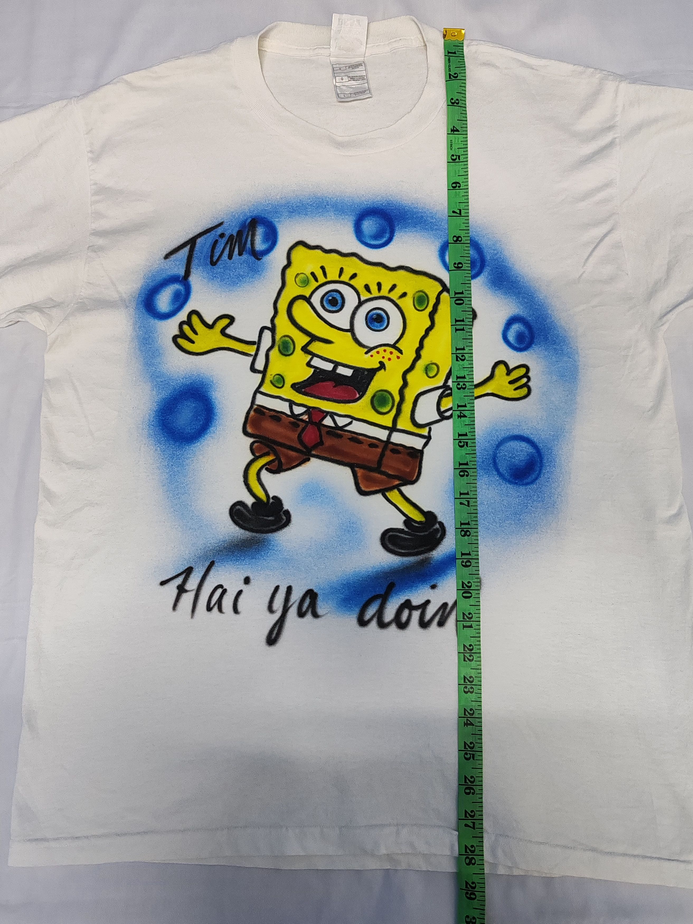 Cartoon Network Vintage SpongeBob SquarePant Nickelodeon Movie Cartoons Tee Size US L / EU 52-54 / 3 - 4 Thumbnail