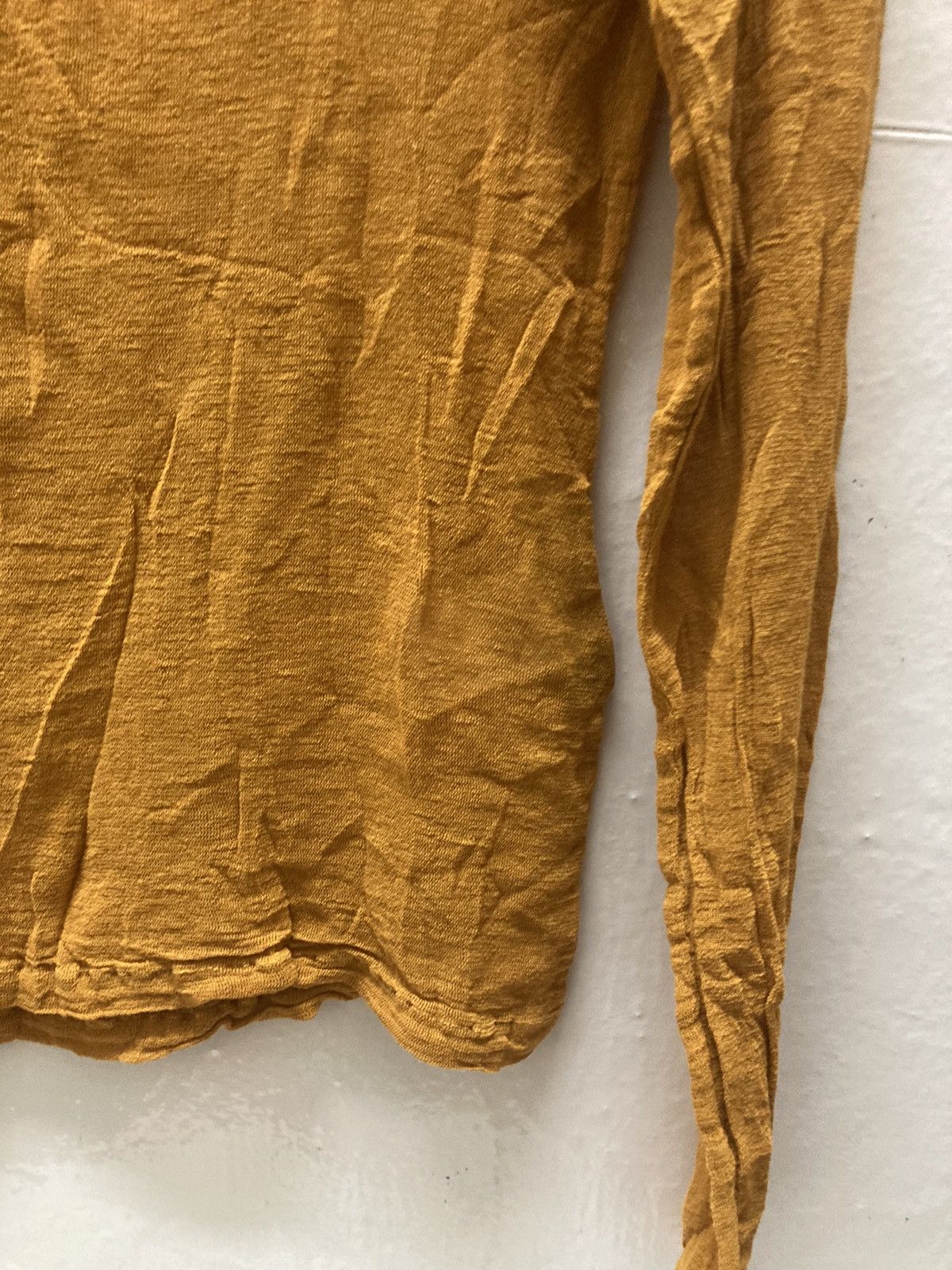 Designer × Issey Miyake × Japanese Brand ISSEY MIYAKE Permanente Brown Pleats High Neck Long Sleeve Size S / US 4 / IT 40 - 10 Thumbnail
