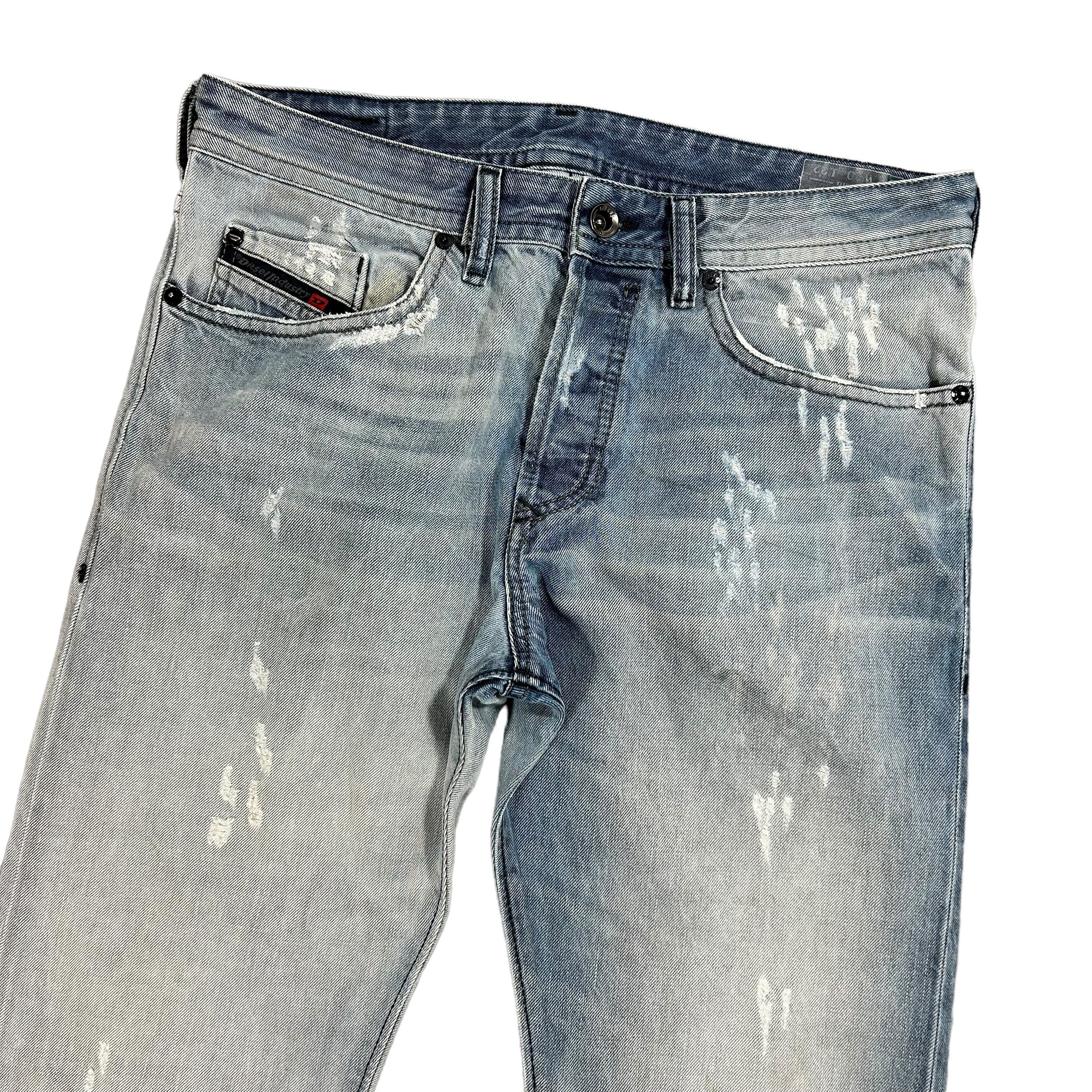Diesel Diesel Buster Regular Tapered Blue Distressed Denim W30L32 Size US 30 / EU 46 - 3 Thumbnail