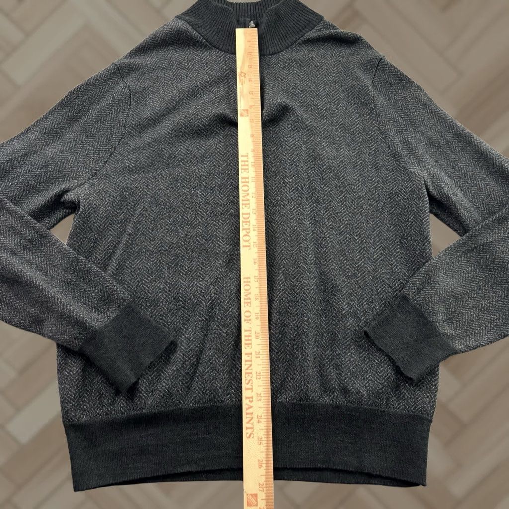 Bonobos Bonobos Slim Merino Wool 1/4 Zip Pullover Sweater Men's XL Gray Shirt Size US XL / EU 56 / 4 - 1 Thumbnail