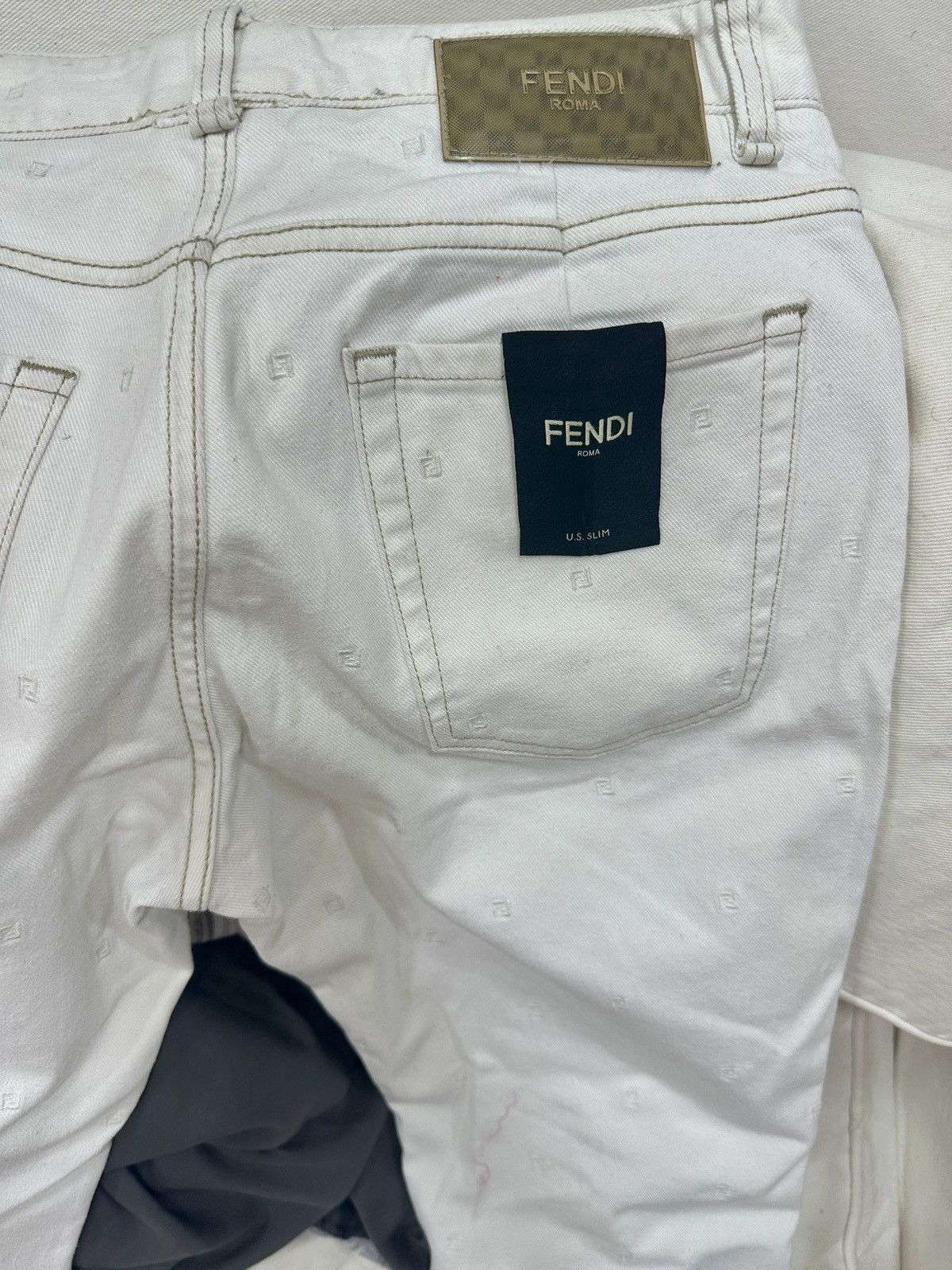 image of Fendi White Jeans, Men's (Size 30)