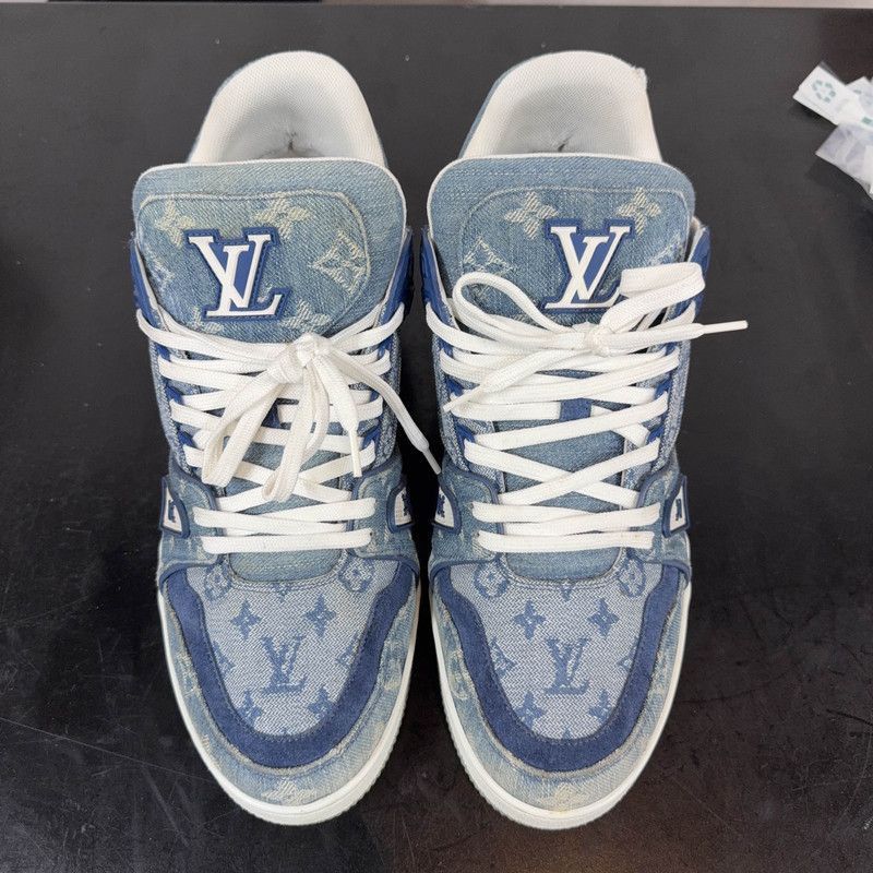 Louis Vuitton Louis Vuitton Blue Trainer Sneakers for Sport -2508 Size US 9.5 / EU 42-43 - 2 Thumbnail