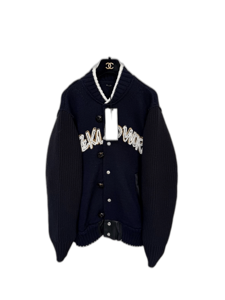 Sacai Sacai New Knit Baseball Jacket-2506 Size S / US 4 / IT 40 - 1 Thumbnail