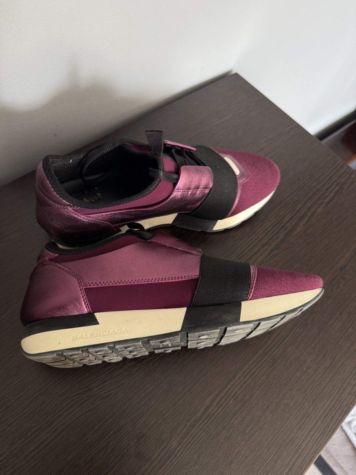 Balenciaga BALENCIAGA Race Runners Purple Prune Seakers 39 Size US 9 / IT 39 - 6 Thumbnail
