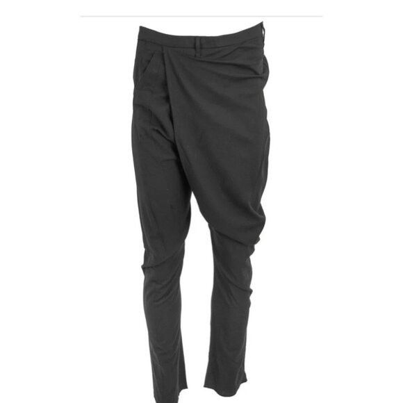 Julius JULIUS Fold Over Waistband Trousers Black Size4 Made n Japan Size US 32 / EU 48 - 2 Thumbnail