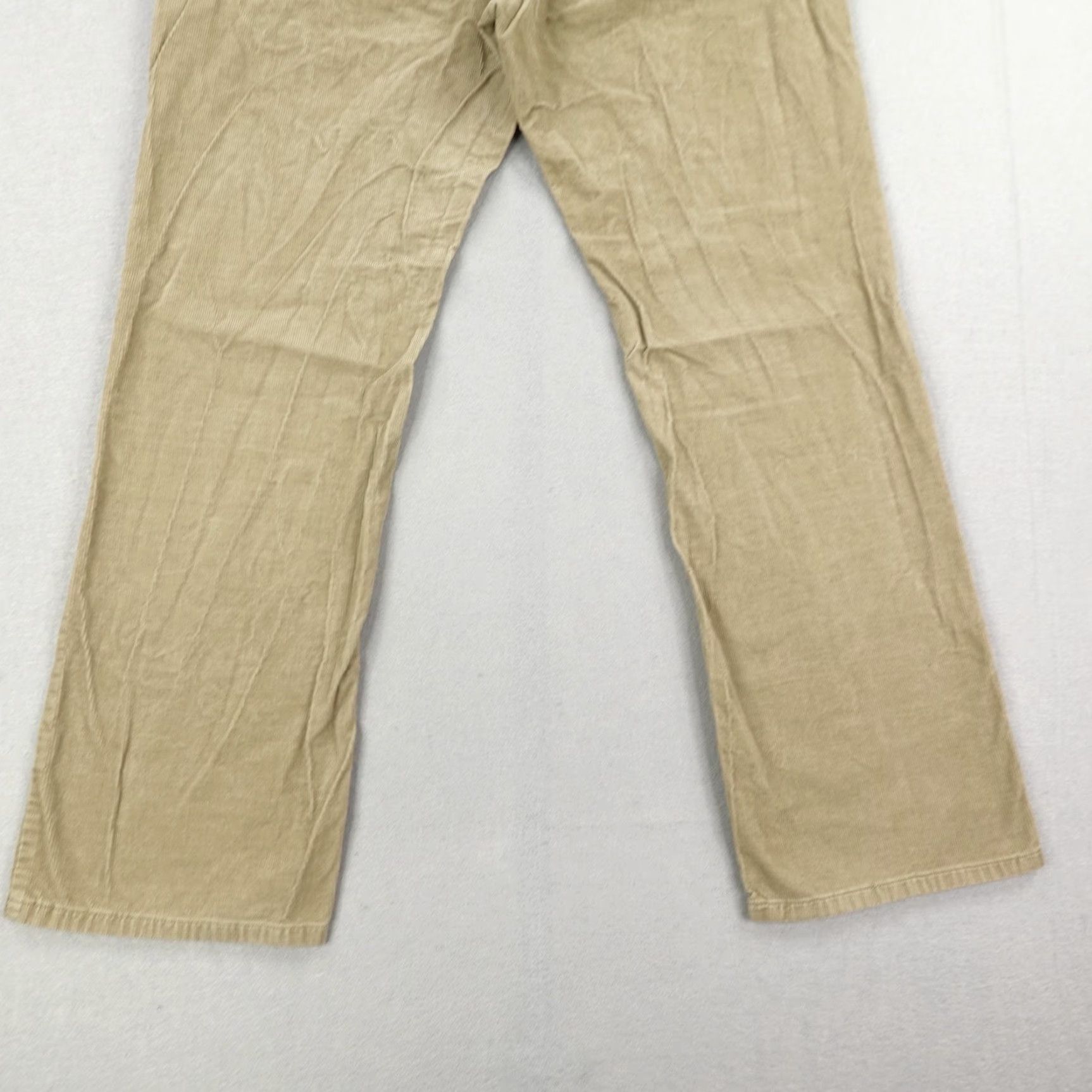 Polo Ralph Lauren VINTAGE Polo Ralph Lauren Pants Men 40x32 Corduroy Tan Straight Leg Chino Slacks Regular Inseam 32 Penned Logo Accents Mens Size US L / EU 52-54 / 3 - 6 Thumbnail