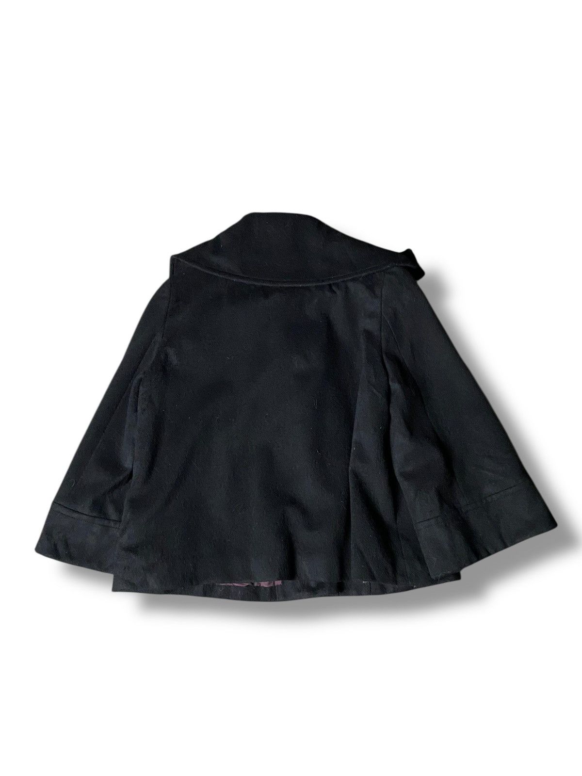 Yohji Yamamoto INED Japanese Brand Cape Style Short Coat (163) Size XS / US 0-2 / IT 36-38 - 2 Thumbnail