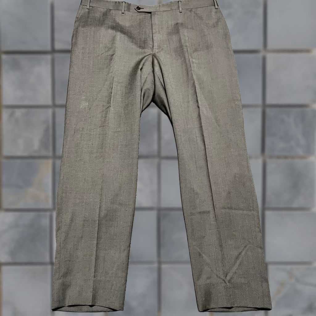 Canali Canali 1934 Pants Mens Gray Wool Dress Pants 40 Regular Inseam 31 Trousers Mens Size US 40 / EU 56 - 1 Thumbnail