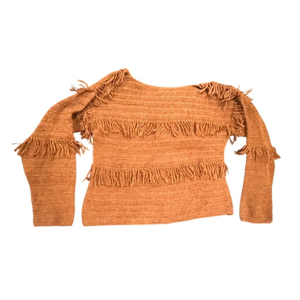 Ulla Johnson Ulla Johnson Alpaca Fringe Knit Sweater – Brown – Size P Size S / US 4 / IT 40 - 3 Thumbnail
