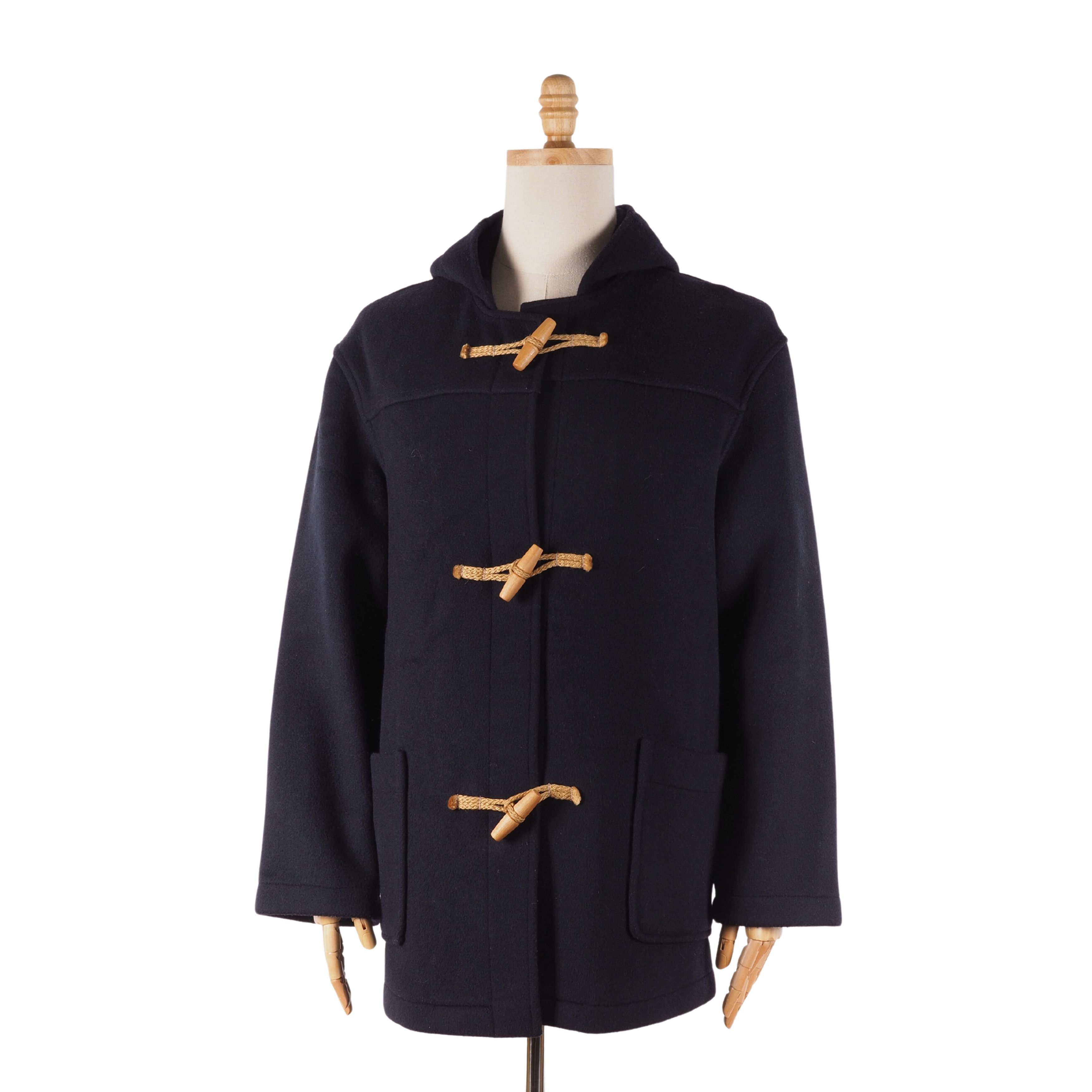Gloverall Gloverall London Vintage Navy Wool Toggle Hooded Duffle Coat ...