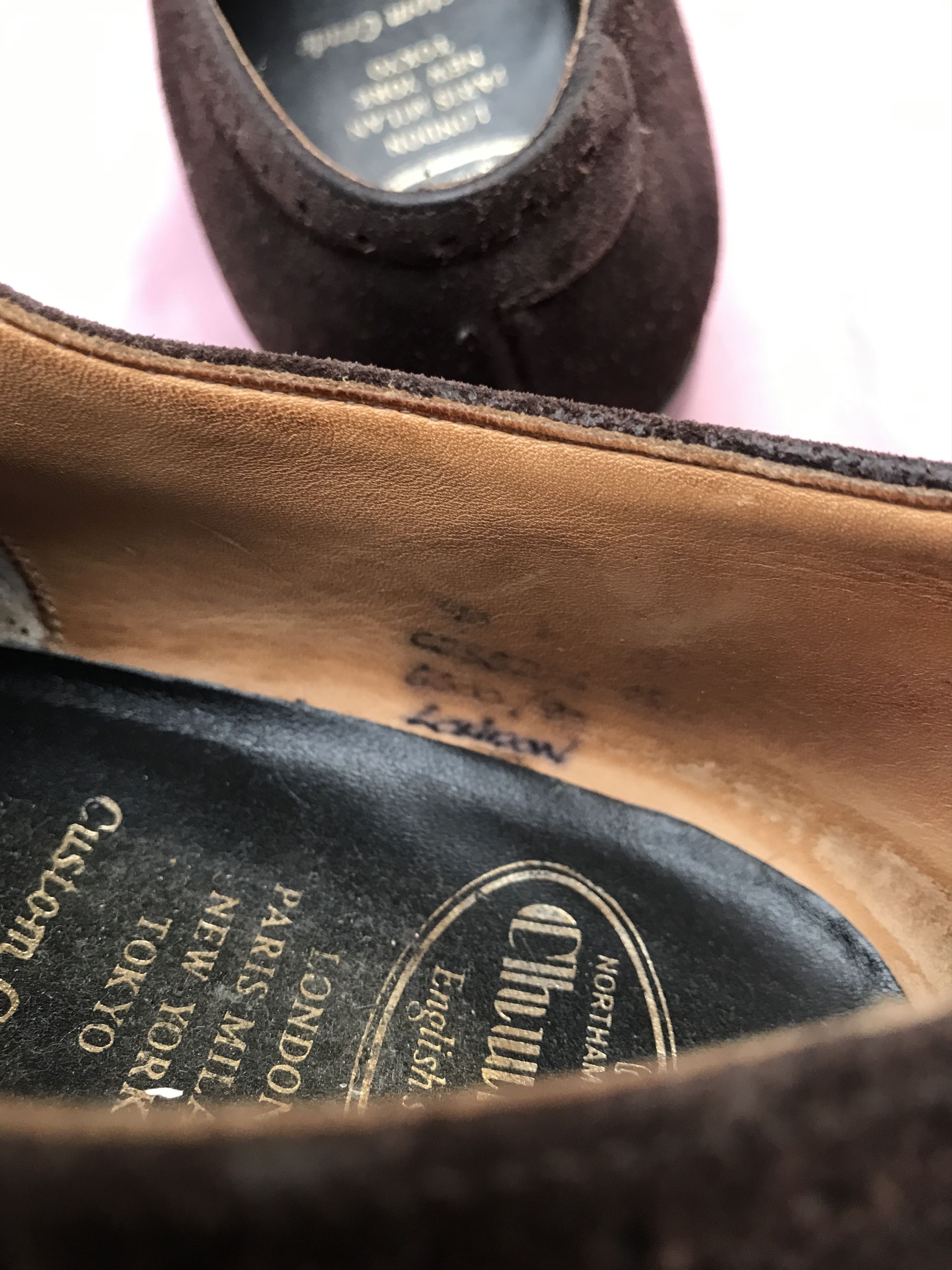 Church's CHURCHS made in england suede unlined oxford shoes Size US 11.5 / EU 44-45 - 7 Thumbnail