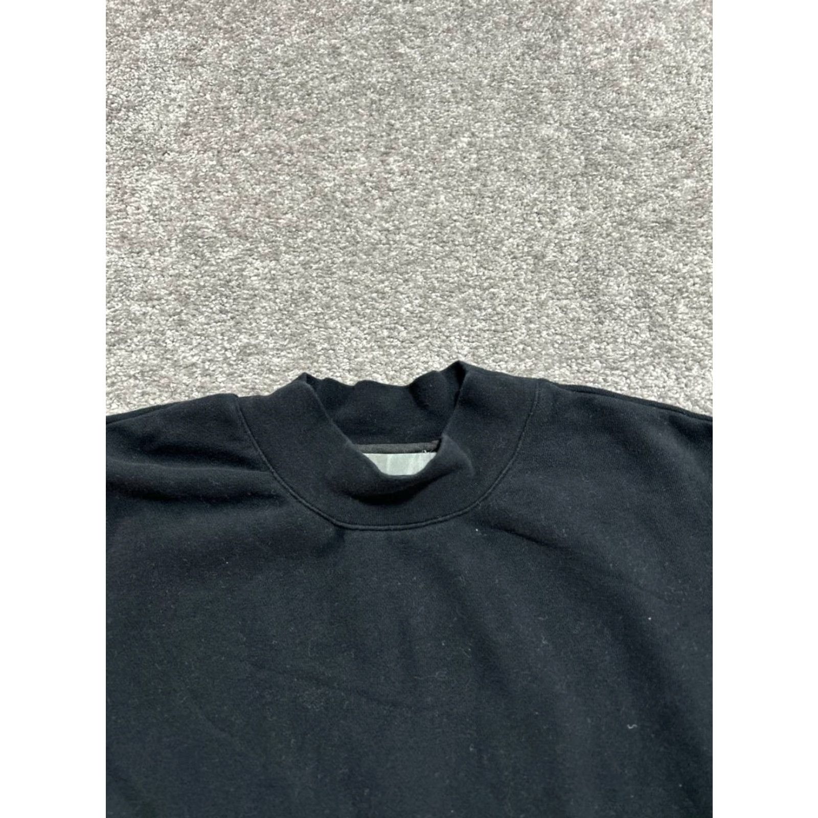 Vince Vince Essential Cropped Sweatshirt Small Black Relaxed Fit Cotton Fleece Lined Shirt Womens Size S / US 4 / IT 40 - 3 Thumbnail