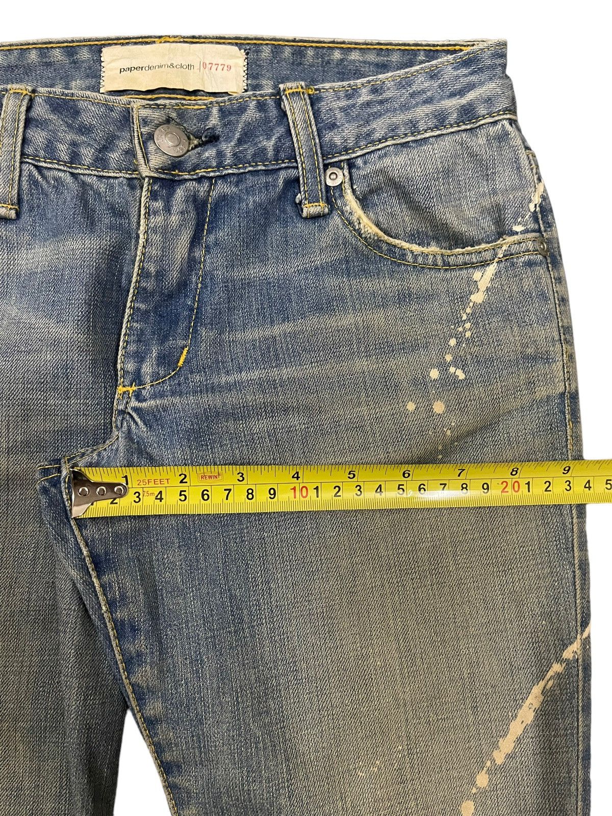 Hysteric Glamour Vintage Japanese Mud Wash Distress Paint Splatter Flare Jean Size 27" / US 4 / IT 40 - 12 Thumbnail