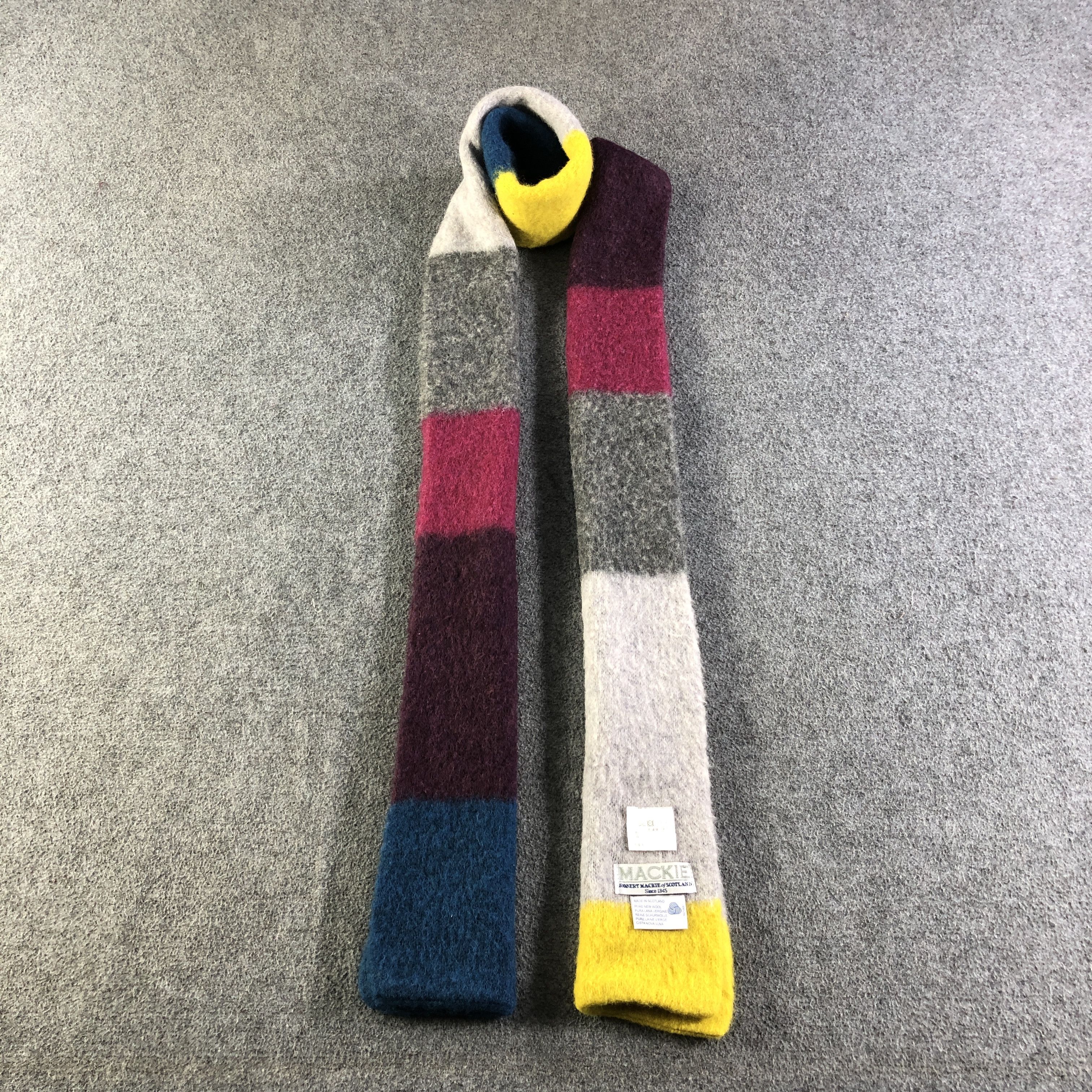 Vintage Robert Mackie Striped Wool Scarf Muffler V2707 Size ONE SIZE - 1 Thumbnail