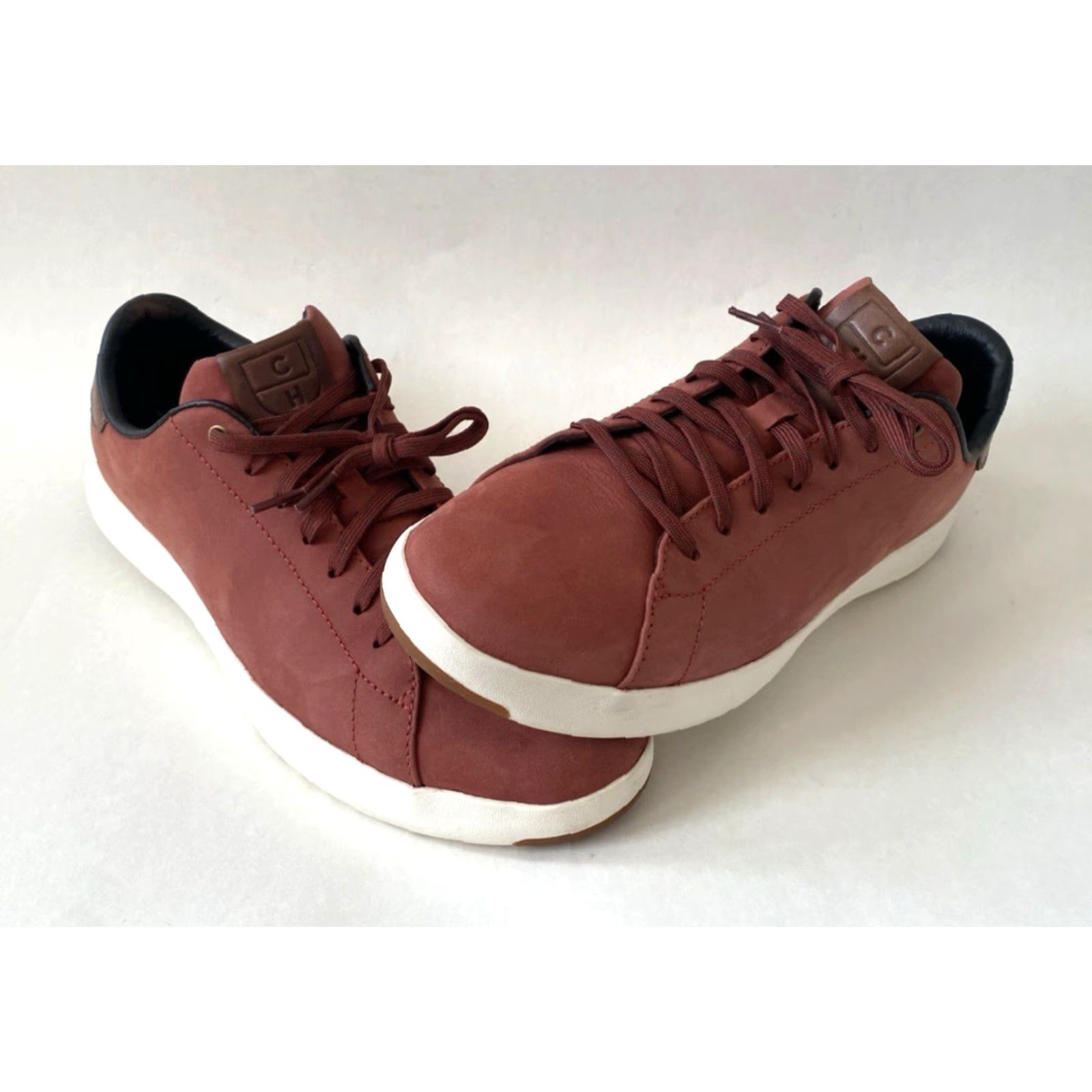 Cole Haan Cole Haan GrandPro Men’s Leather Sneakers Maroon Nubuck Chestnut 10 M Casual Shoes Size US 10 / EU 43 - 6 Thumbnail
