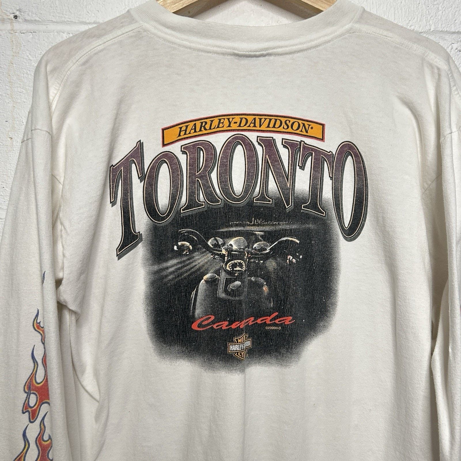 Harley Davidson Y2K Harley Davidson Screaming Eagle Flame Long-Sleeve Tee Size US L / EU 52-54 / 3 - 6 Thumbnail