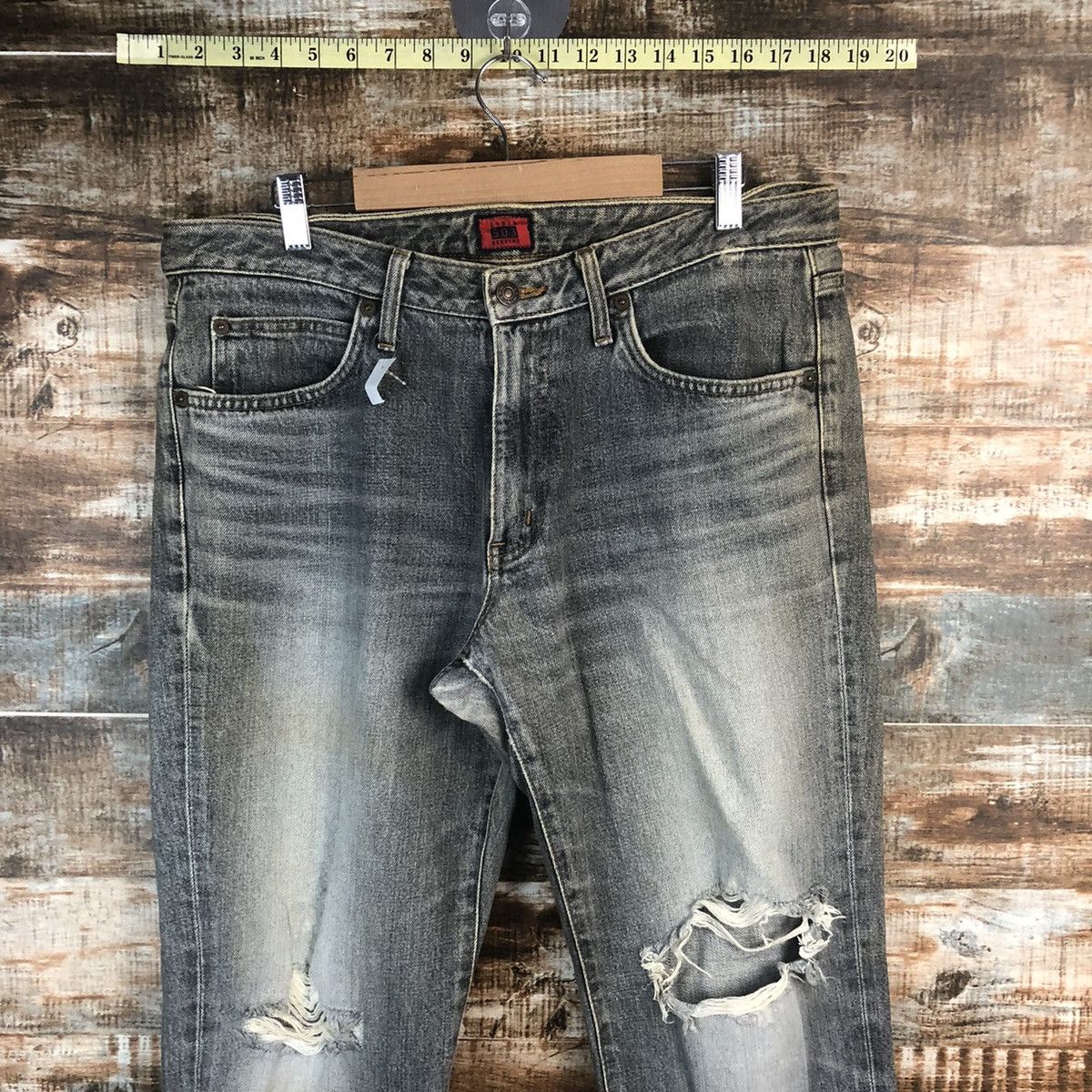 Edwin DL Edwin 503 Black Distressed Denim Pants #C278 Size US 34 / EU 50 - 4 Thumbnail