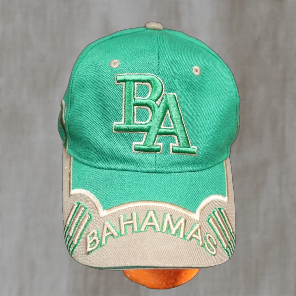 Vintage VINTAGE Bahamas Men's Baseball Cap Hat Adjustable Green 58cm Embroidered Size ONE SIZE - 1 Thumbnail