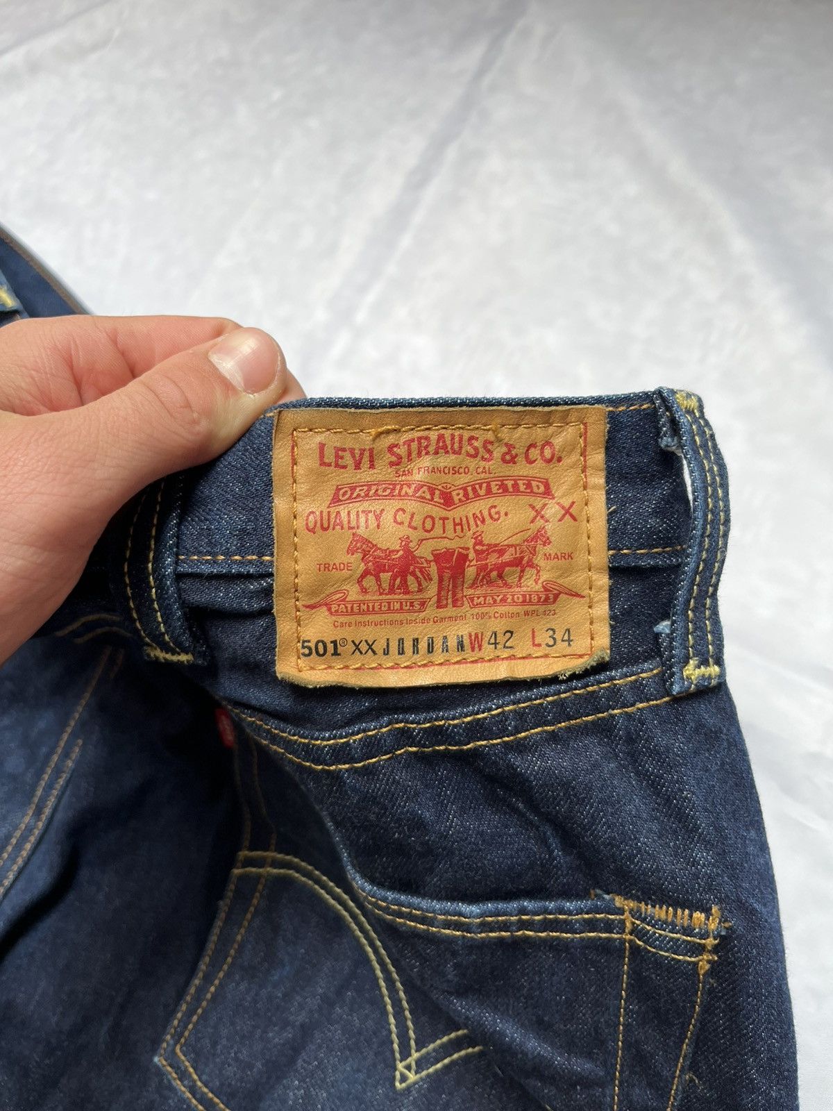 Jordan Brand × Levi's rare levi’s x jordan jeans Size US 40 / EU 56 - 5 Thumbnail