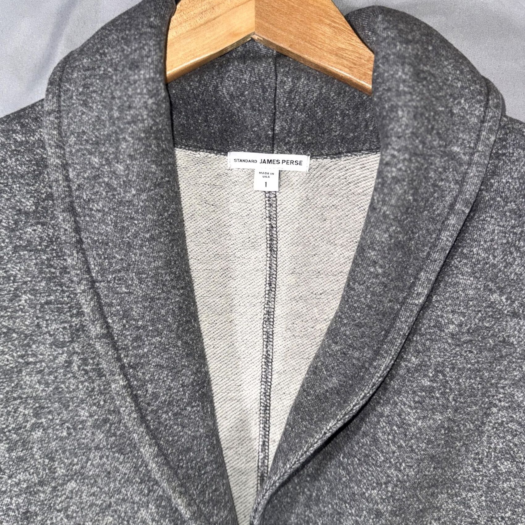 James Perse James Perse Cardigan Sweater Womens 1 Gray Knit Shawl Collar Button Pockets Size XS / US 0-2 / IT 36-38 - 5 Thumbnail