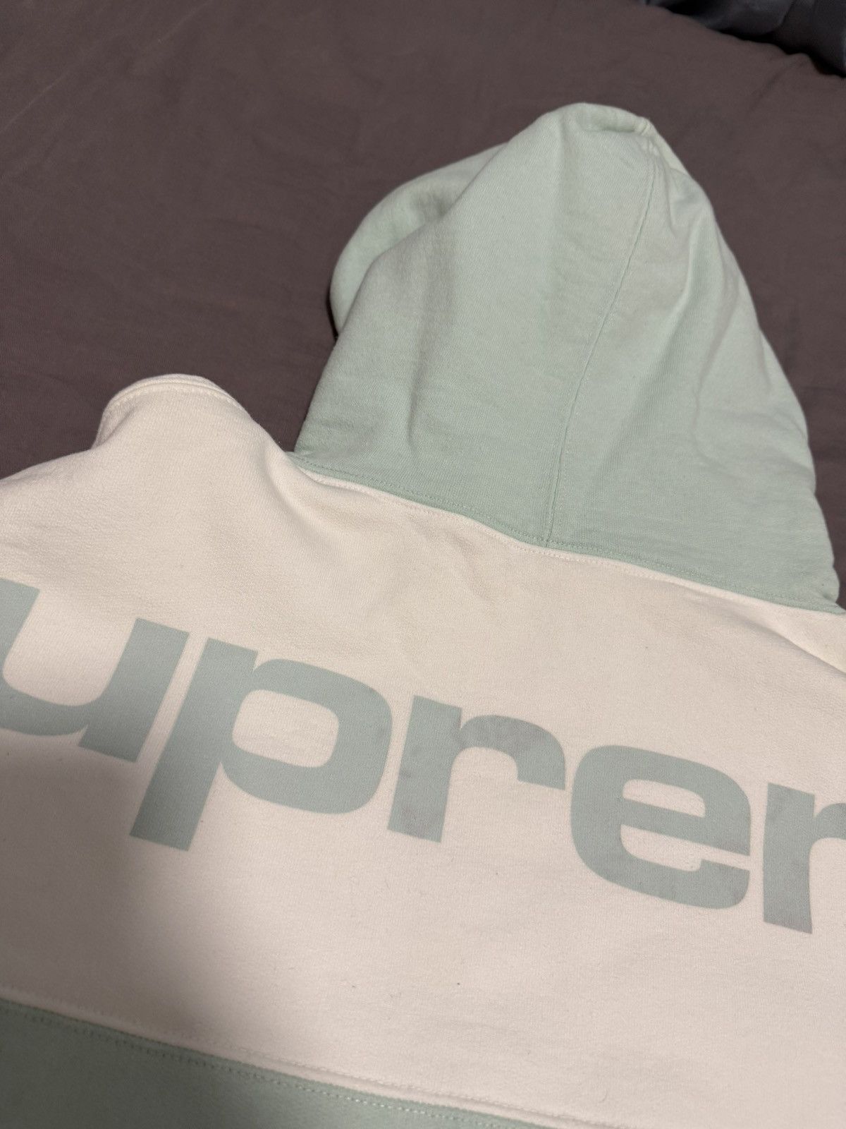 Supreme Supreme blocked hooded sweatershirt hoodie ice blue Size US M / EU 48-50 / 2 - 10 Thumbnail