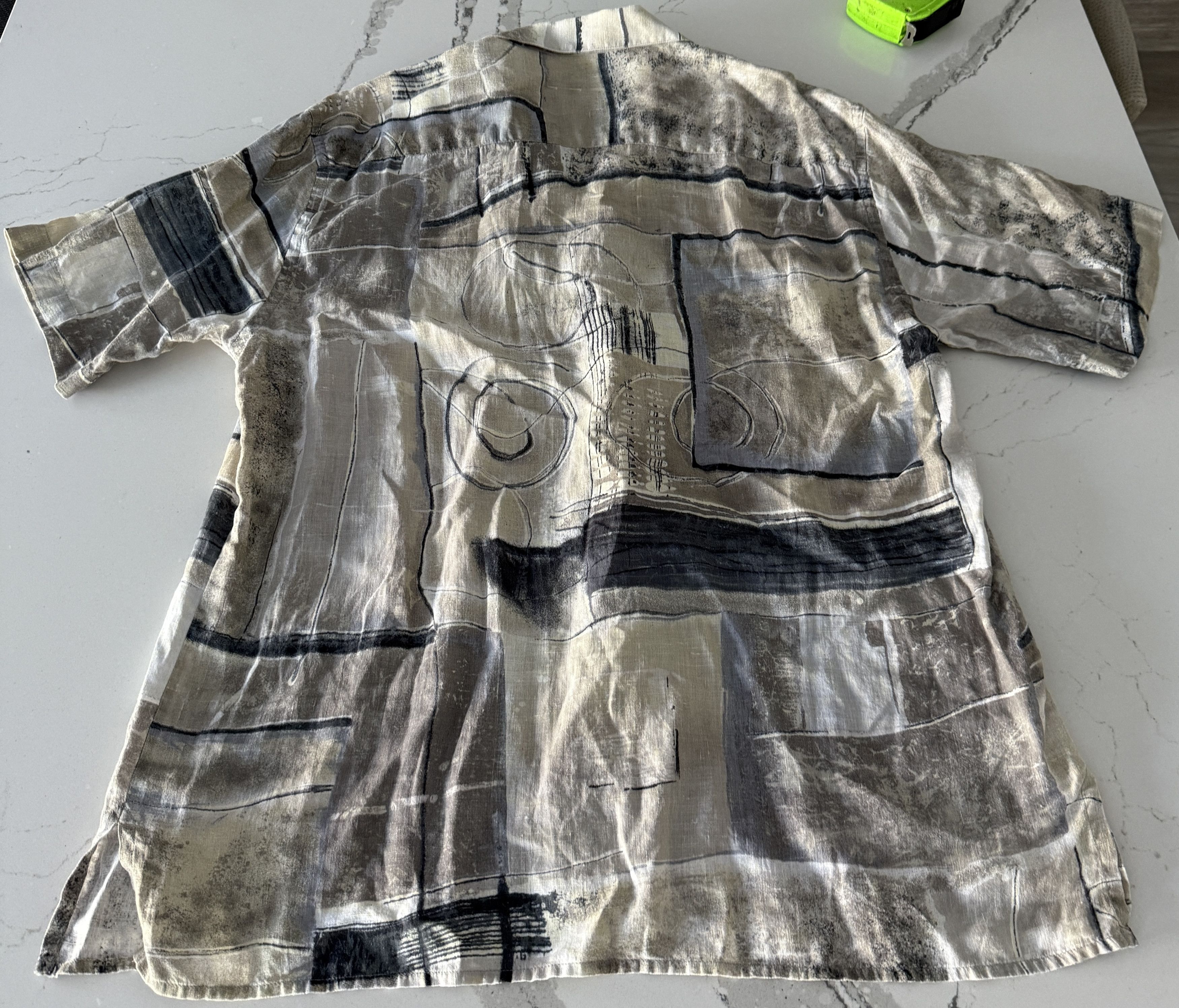 Other Vintage 100% Linen Made in Italy Camp Collar Short Sleeve Size US L / EU 52-54 / 3 - 2 Thumbnail
