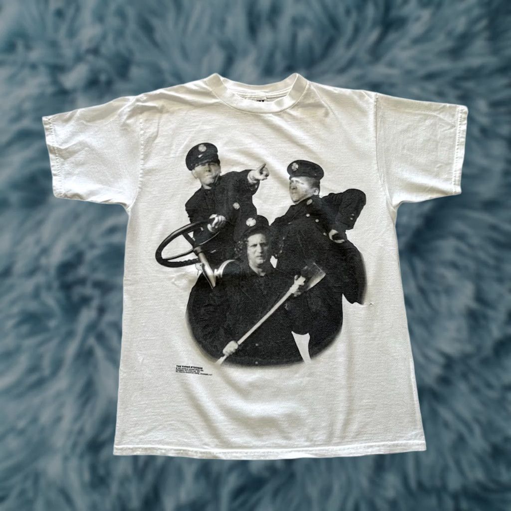 Tultex VINTAGE Tultex The Three Stooges Stooge Patrol 1995 T-shirt Men Large 90s White Size US L / EU 52-54 / 3 - 1 Thumbnail