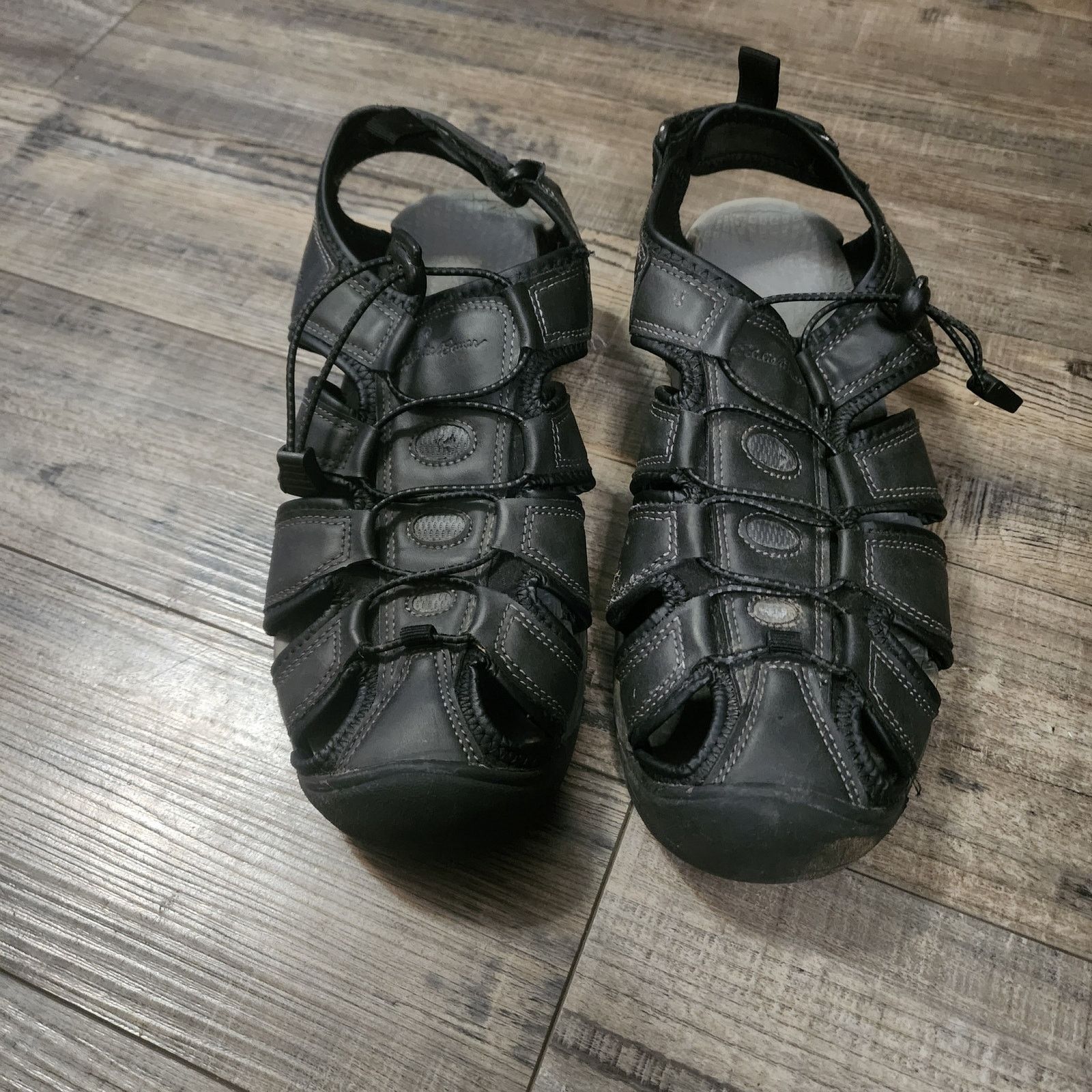 Eddie Bauer Eddie Bauer Men's Sandals Meridian Size 10M Faux Leather b42 Size US 10 / EU 43 - 4 Thumbnail