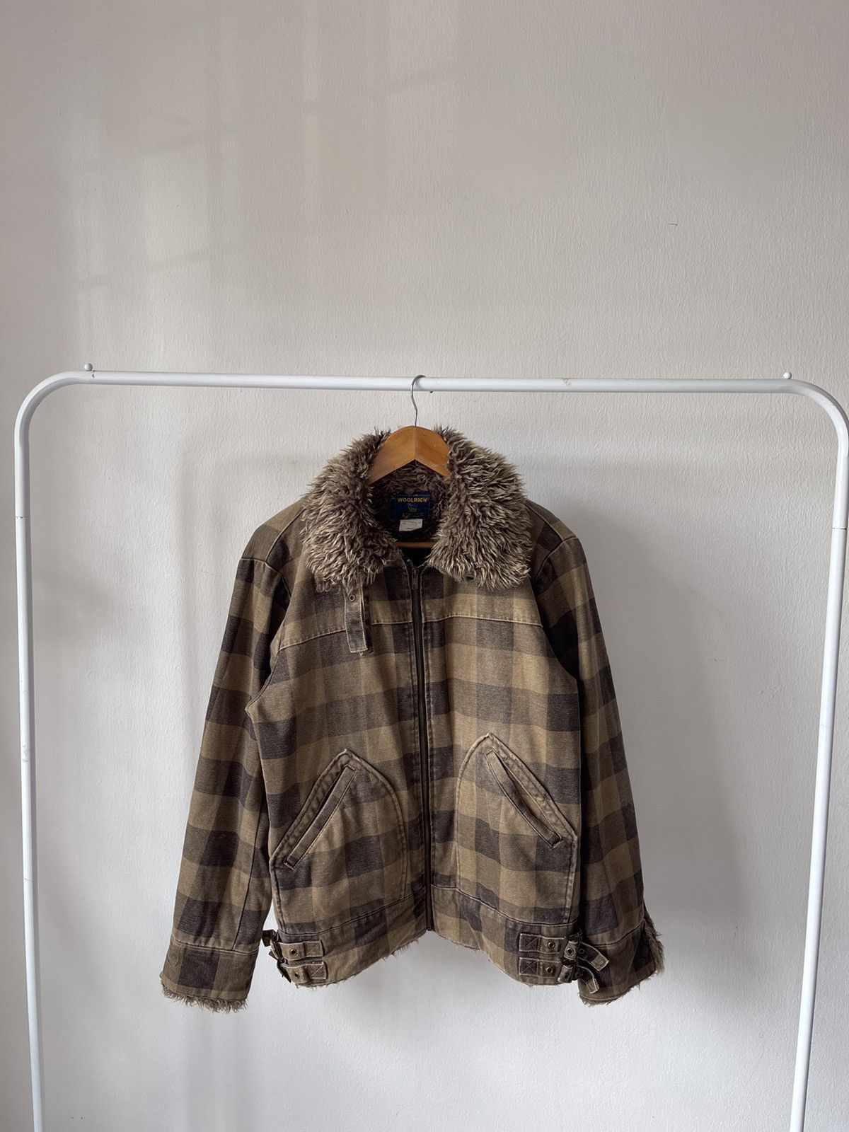 Vintage × Woolrich Woolen Mills 90s Woolrich Plaid Tartan Zip Jacket Size US L / EU 52-54 / 3 - 4 Thumbnail