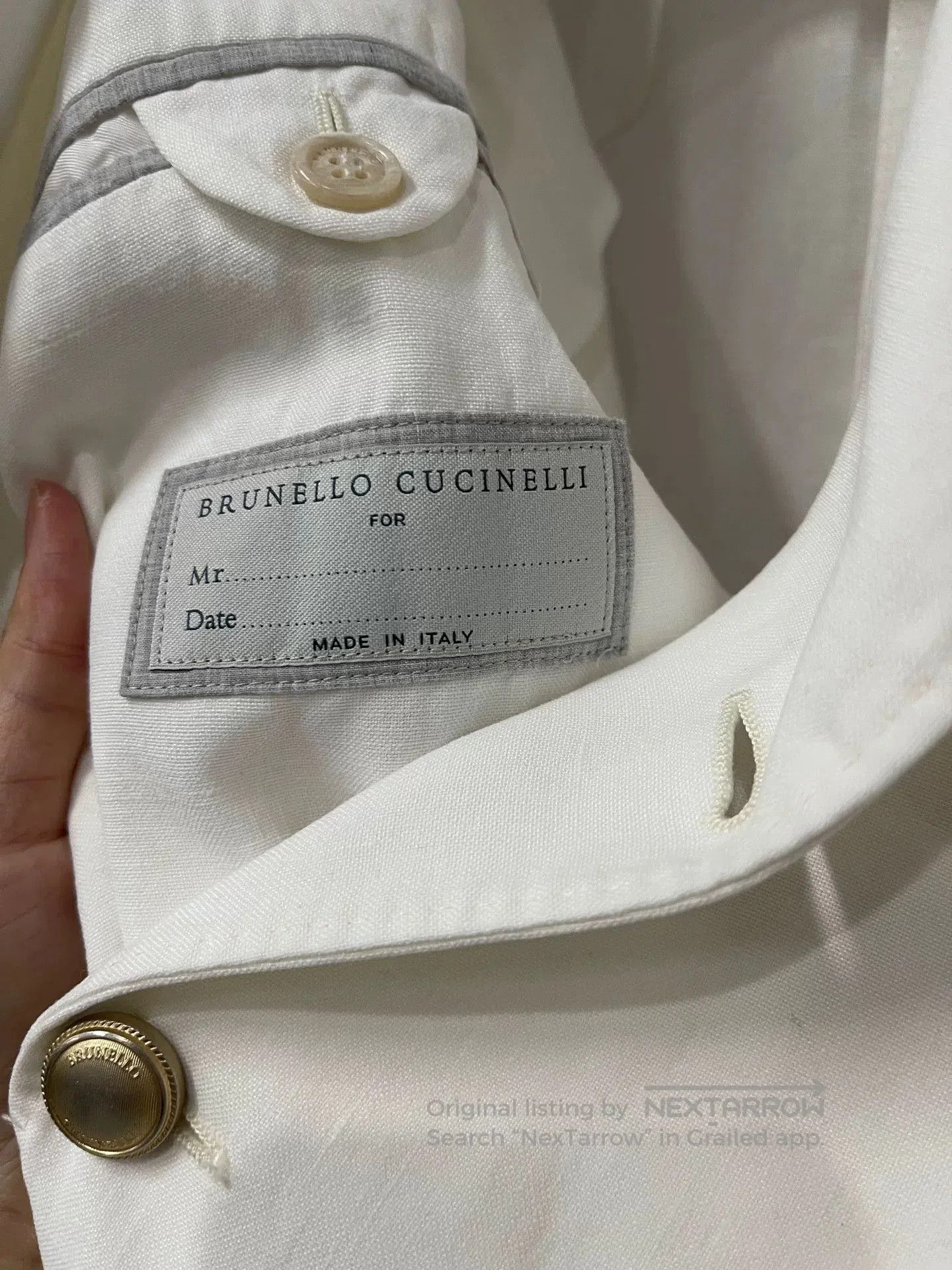 Brunello Cucinelli Brunello Cucinelli White Structured Suit. Size US M / EU 48-50 / 2 - 5 Thumbnail