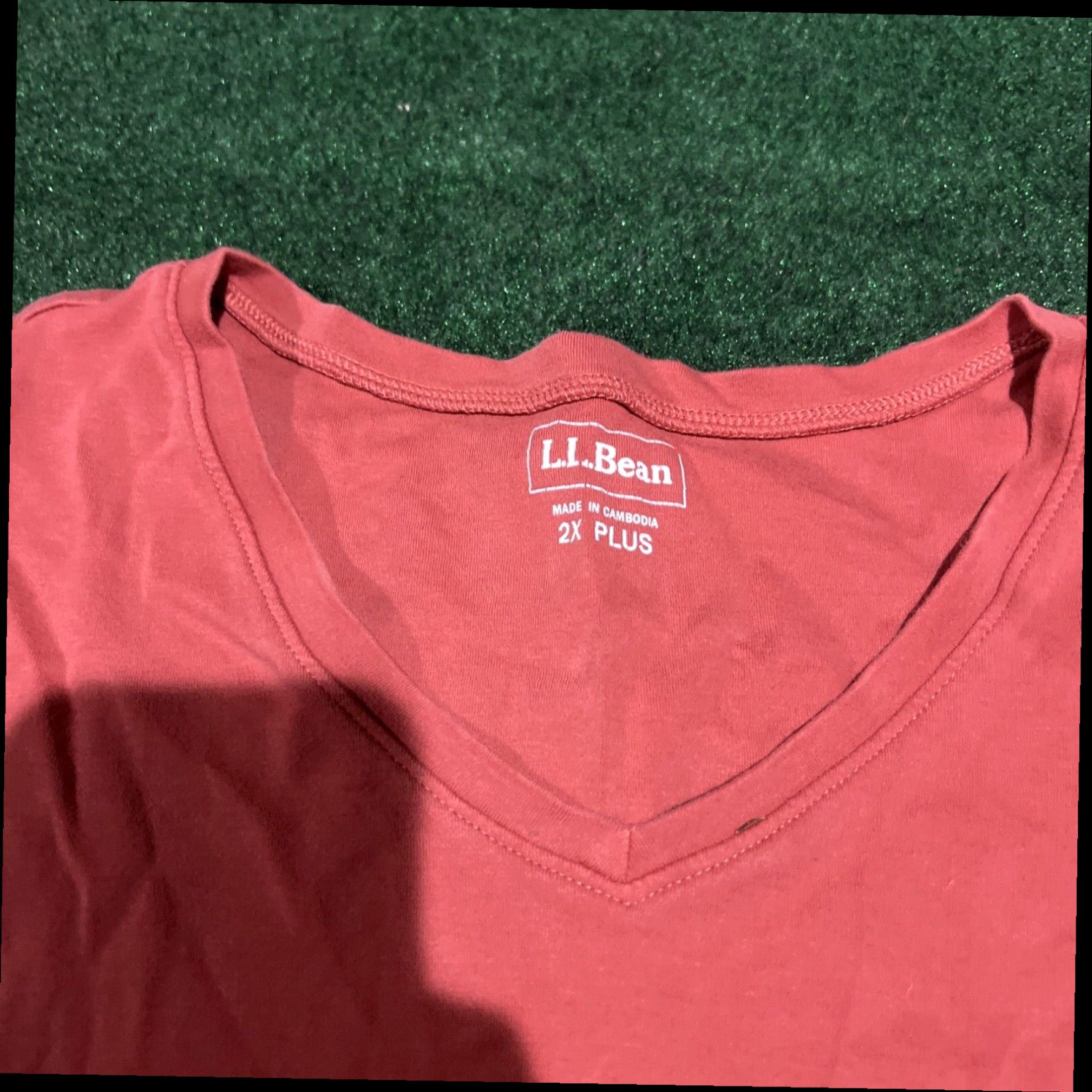 Vintage LL Bean Womens Shirt Size 2X-Plus Red Long Sleeve Size XXL / US 16-18 / IT 52-54 - 2 Thumbnail