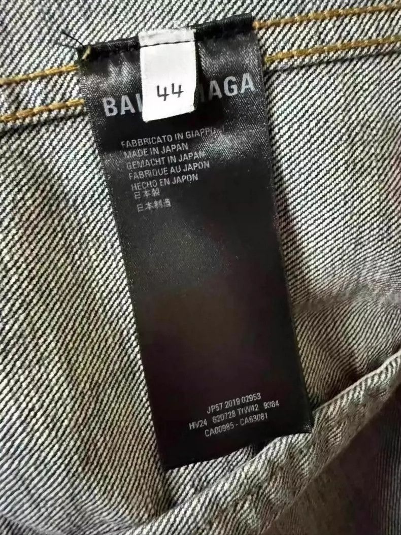 Balenciaga Balenciaga Blue Front and Back Embroidered Letter Logo Den Size US S / EU 44-46 / 1 - 4 Thumbnail