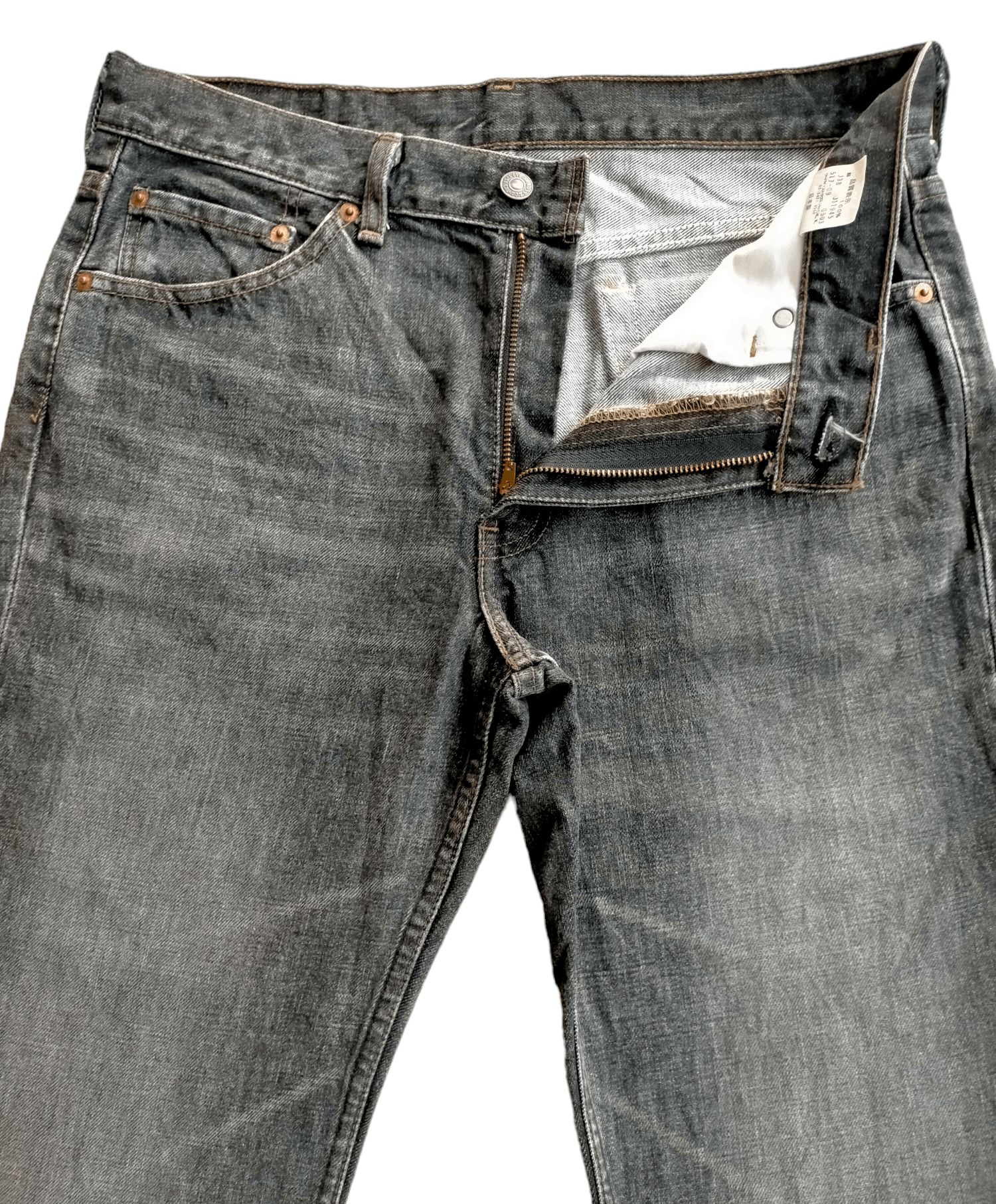 Japanese Brand Flare Jeans Levis 517 Boot cut Black Denim Size US 32 / EU 48 - 13 Thumbnail
