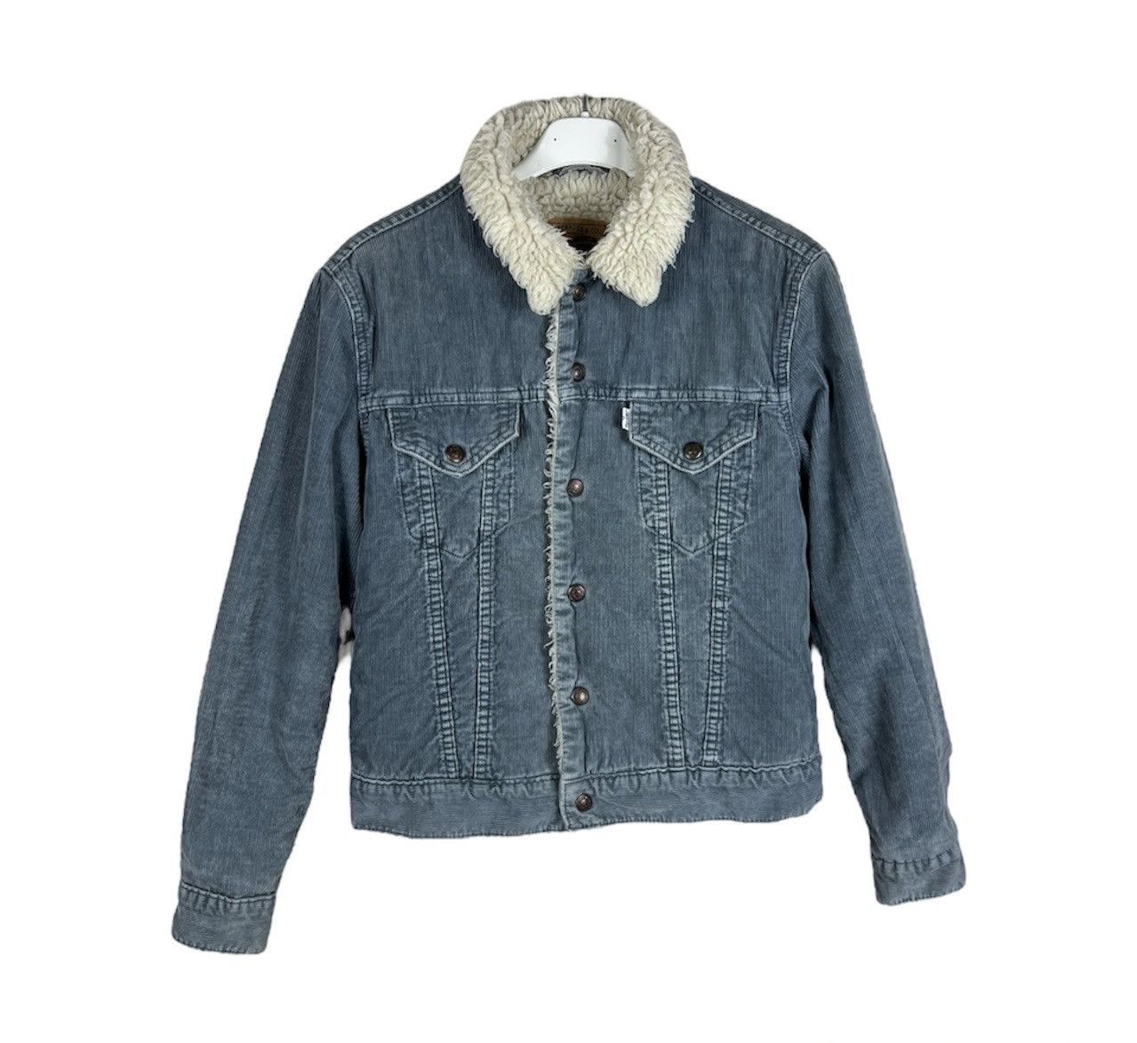 Levi's Vintage 90s Levi’s sherpa corduroy trucker jacket bear retro Size S / US 4 / IT 40 - 1 Thumbnail