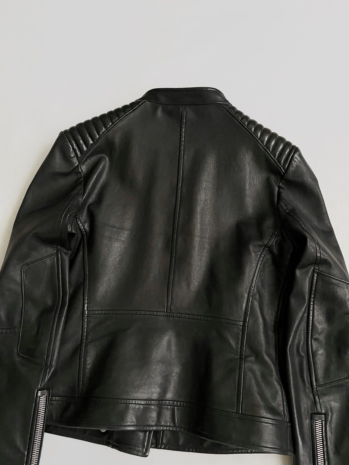 Prada Prada Biker leather zip jacket Size L / US 10 / IT 46 - 14 Thumbnail