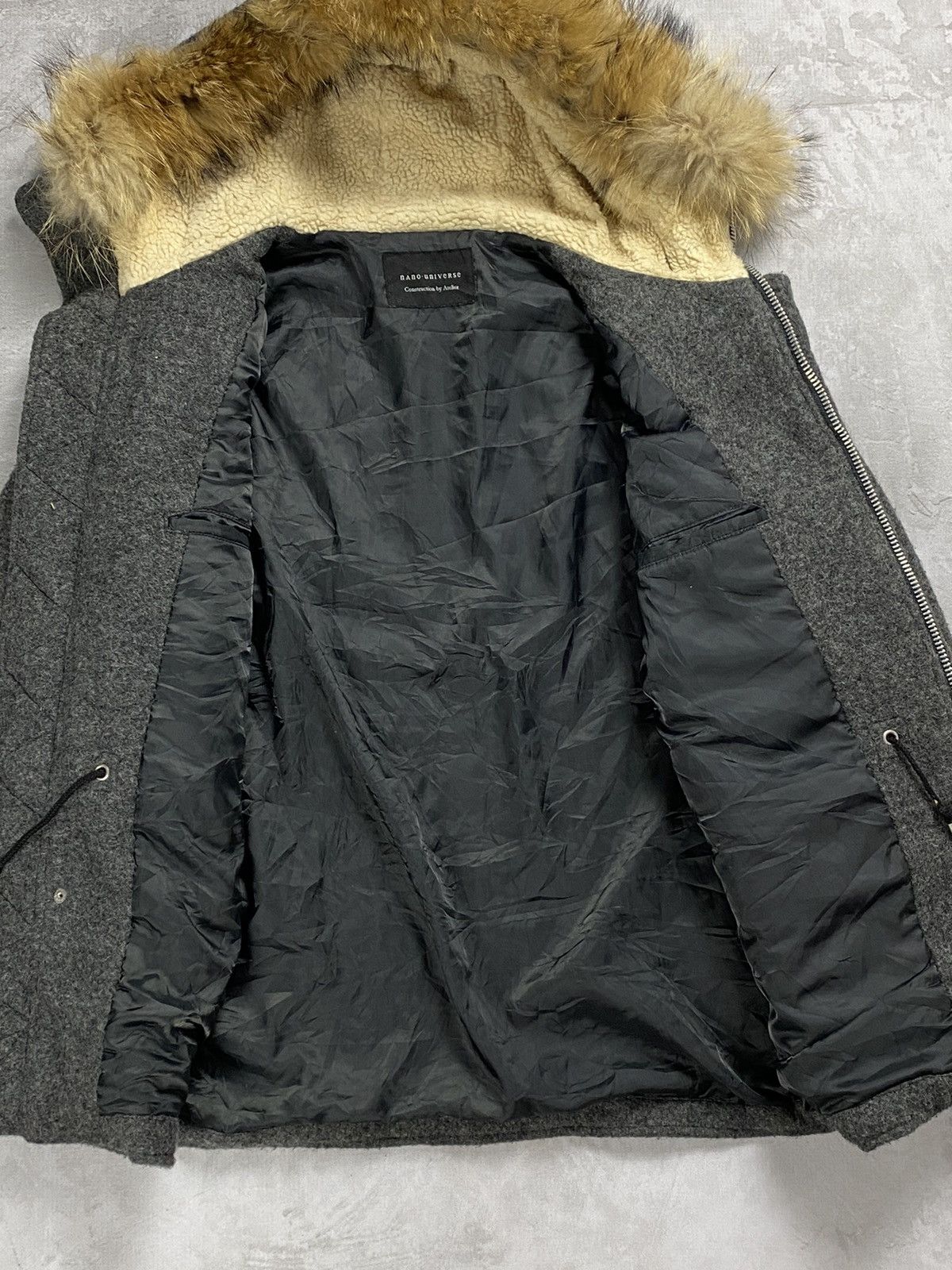 If Six Was Nine × Japanese Brand × Le Grande Bleu (L.G.B.) Nano Universe Wool Fur Jacket Size US M / EU 48-50 / 2 - 7 Thumbnail