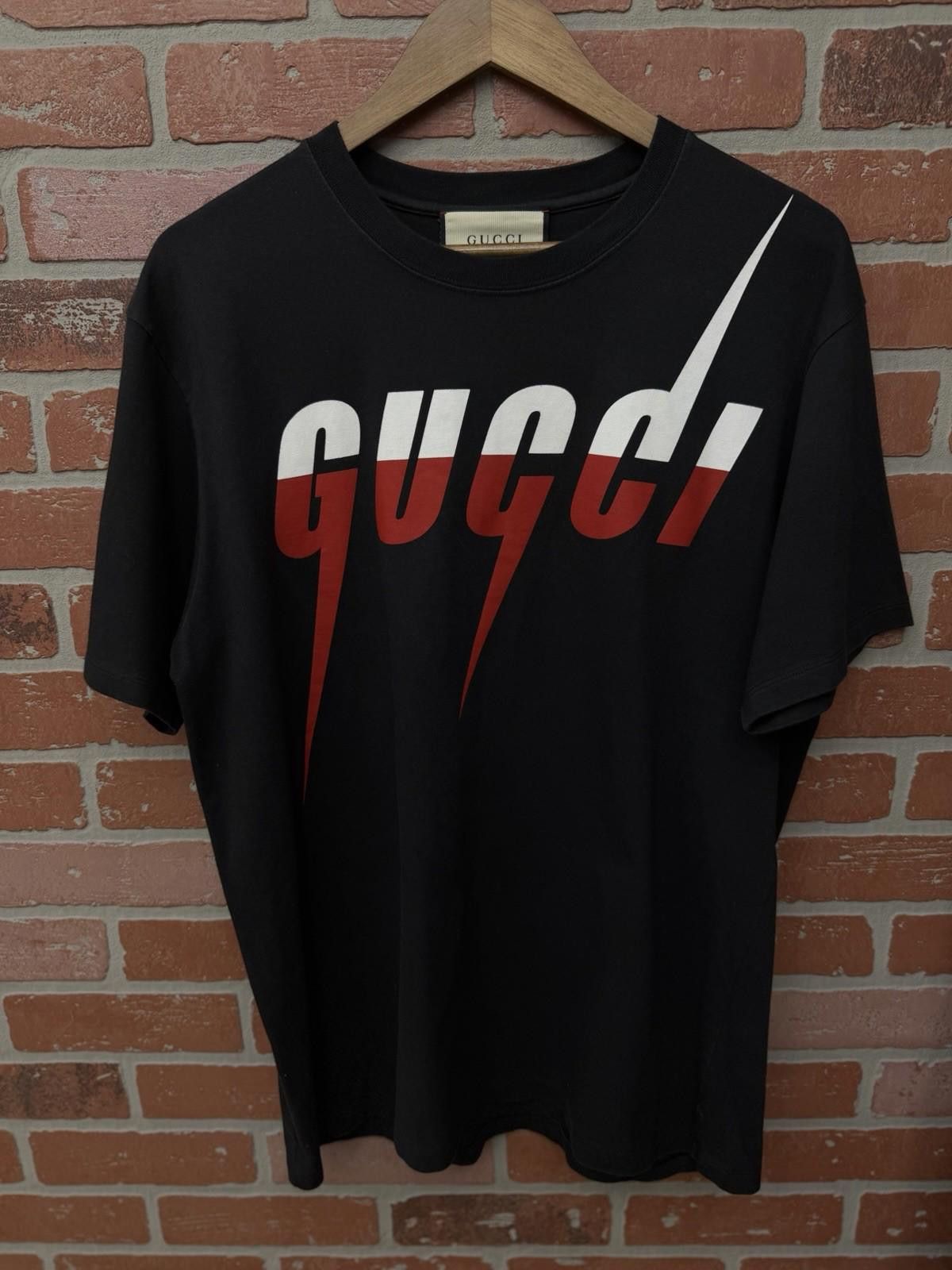 Gucci Gucci Graphic T Shirt Red White Lightning Bolt Black Medium Size US M / EU 48-50 / 2 - 6 Thumbnail