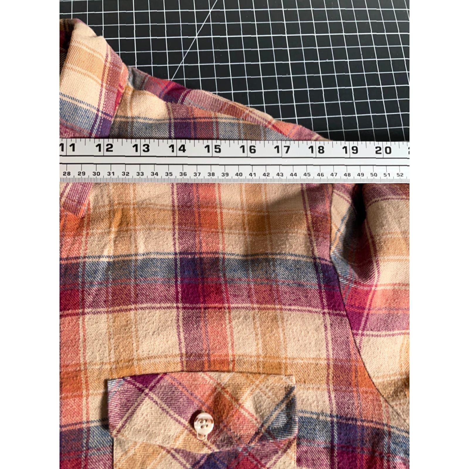 Arrow VINTAGE Arrow Shacket Jacket Quilted L Beige Red Plaid Mens Large Size US L / EU 52-54 / 3 - 7 Thumbnail