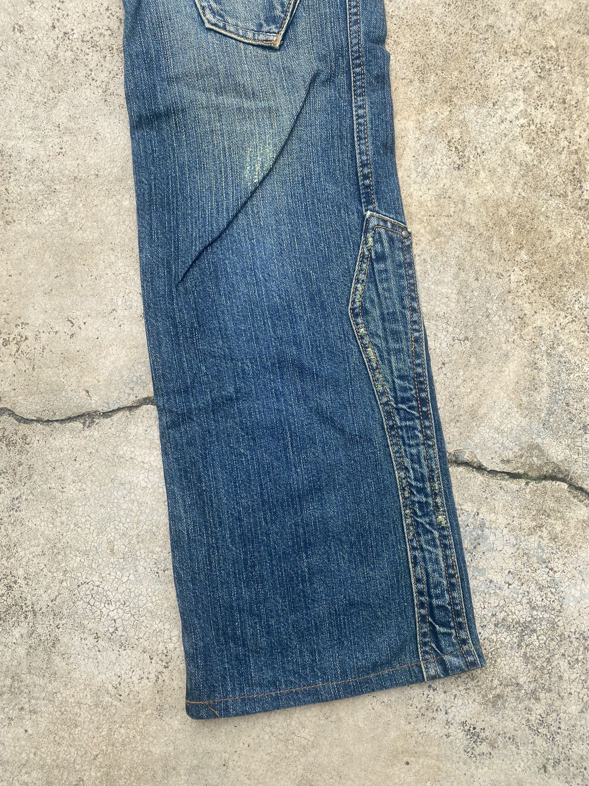 If Six Was Nine × Japanese Brand Flare Jeans Bison Double Knee Multipocket Size US 31 - 5 Thumbnail