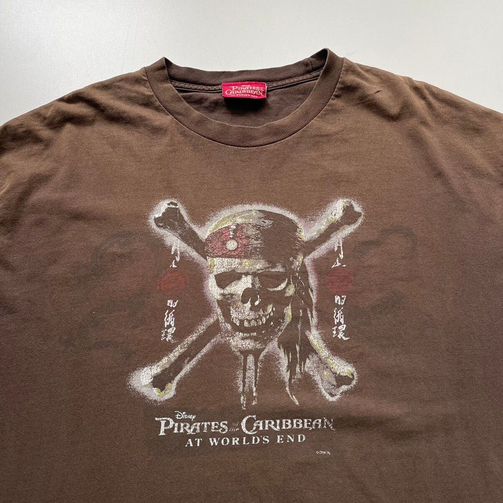 Disney Vintage Y2K Pirates Of The Caribbean MovieT Shirt XL Brown Size US XL / EU 56 / 4 - 3 Thumbnail