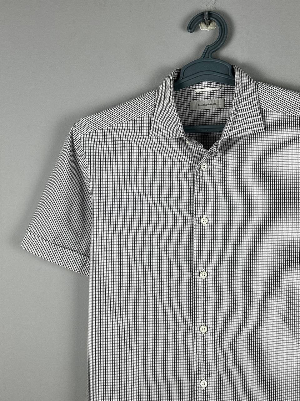 Ermenegildo Zegna Ermenegildo Zegna Luxury Plaid Short Sleeve Shirt Size US L / EU 52-54 / 3 - 1 Thumbnail